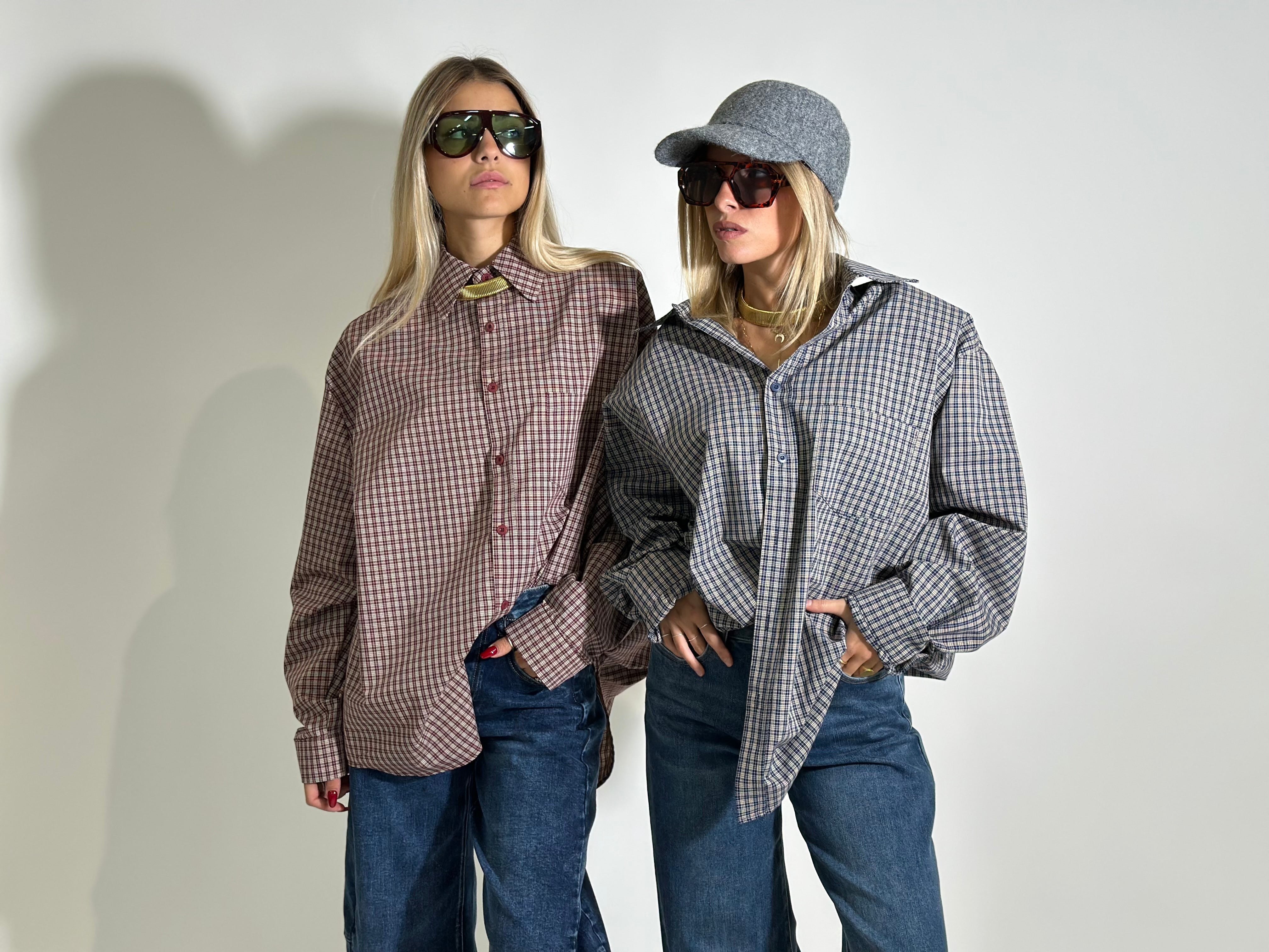 Camicia quadri 19109 BURGUNDY