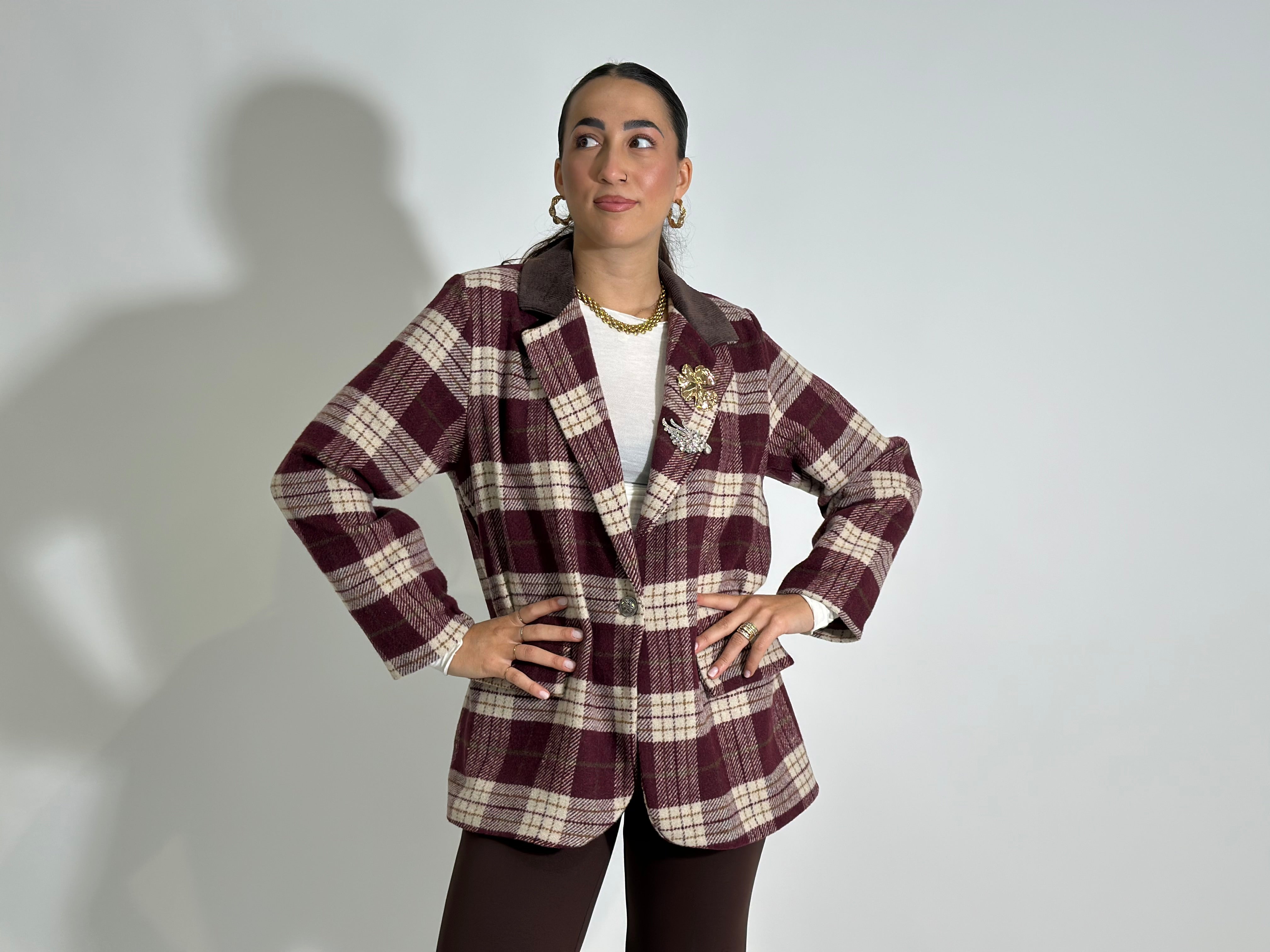 Giacca Check 7869 BURGUNDY