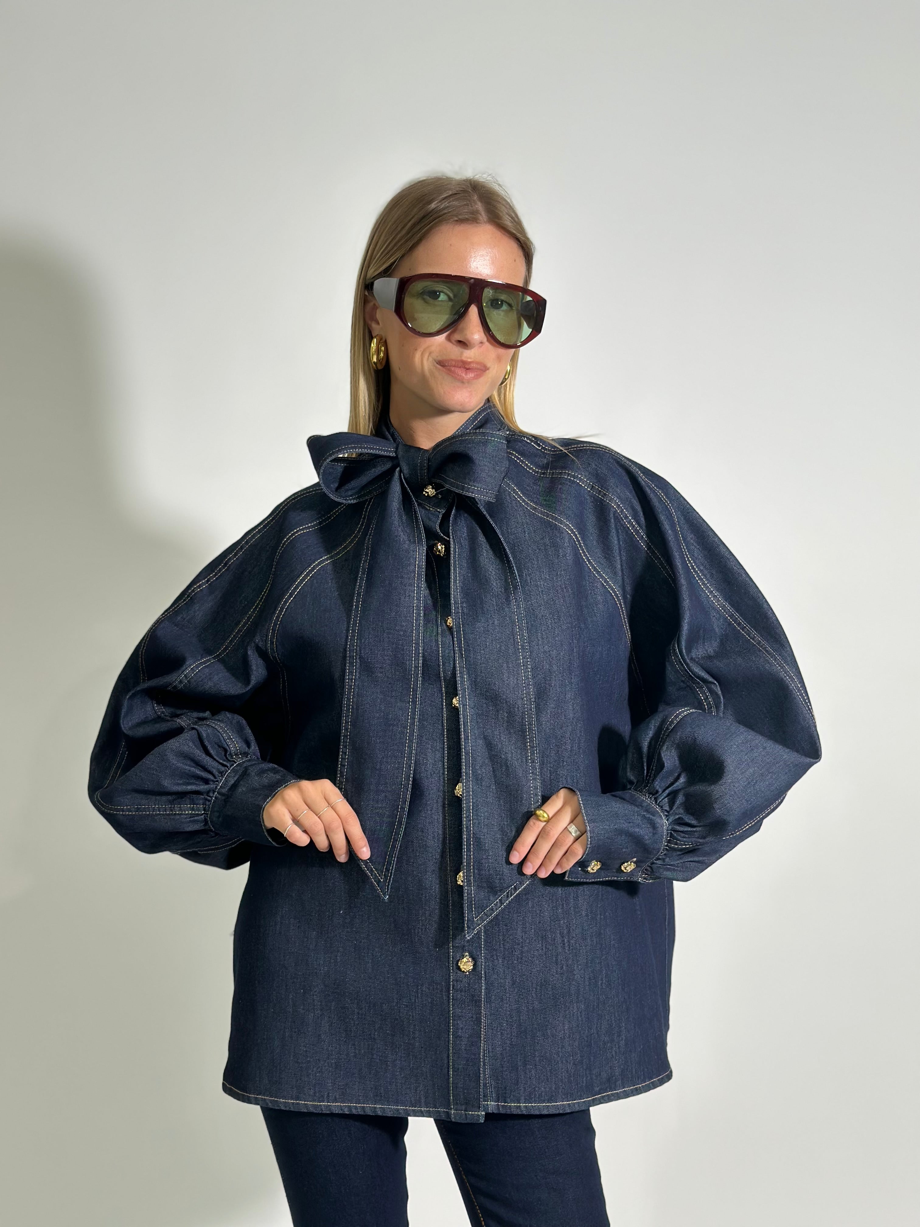 Camicia denim fiocco YX511