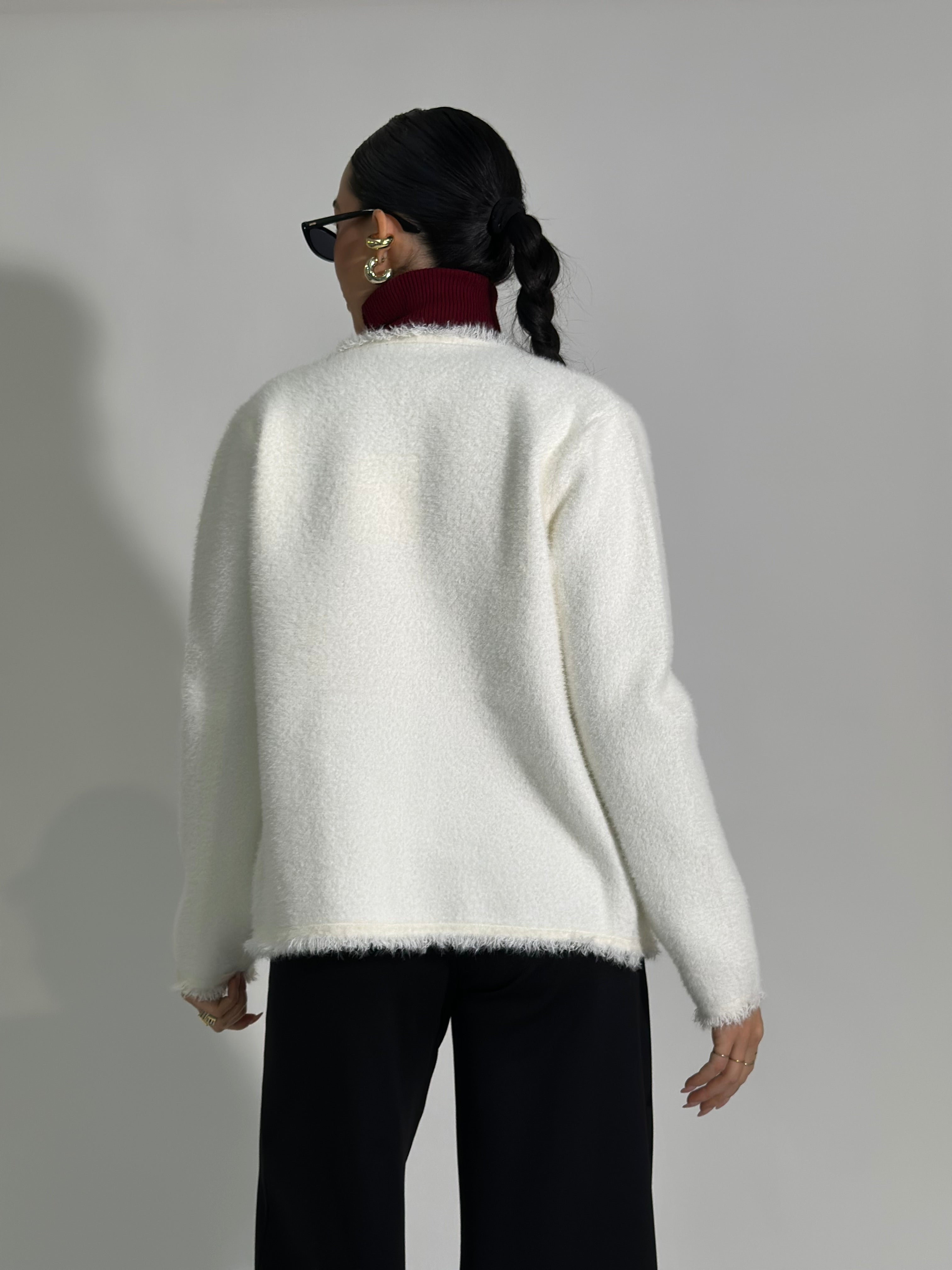 Cardigan CHNL corto 20059 BIANCO
