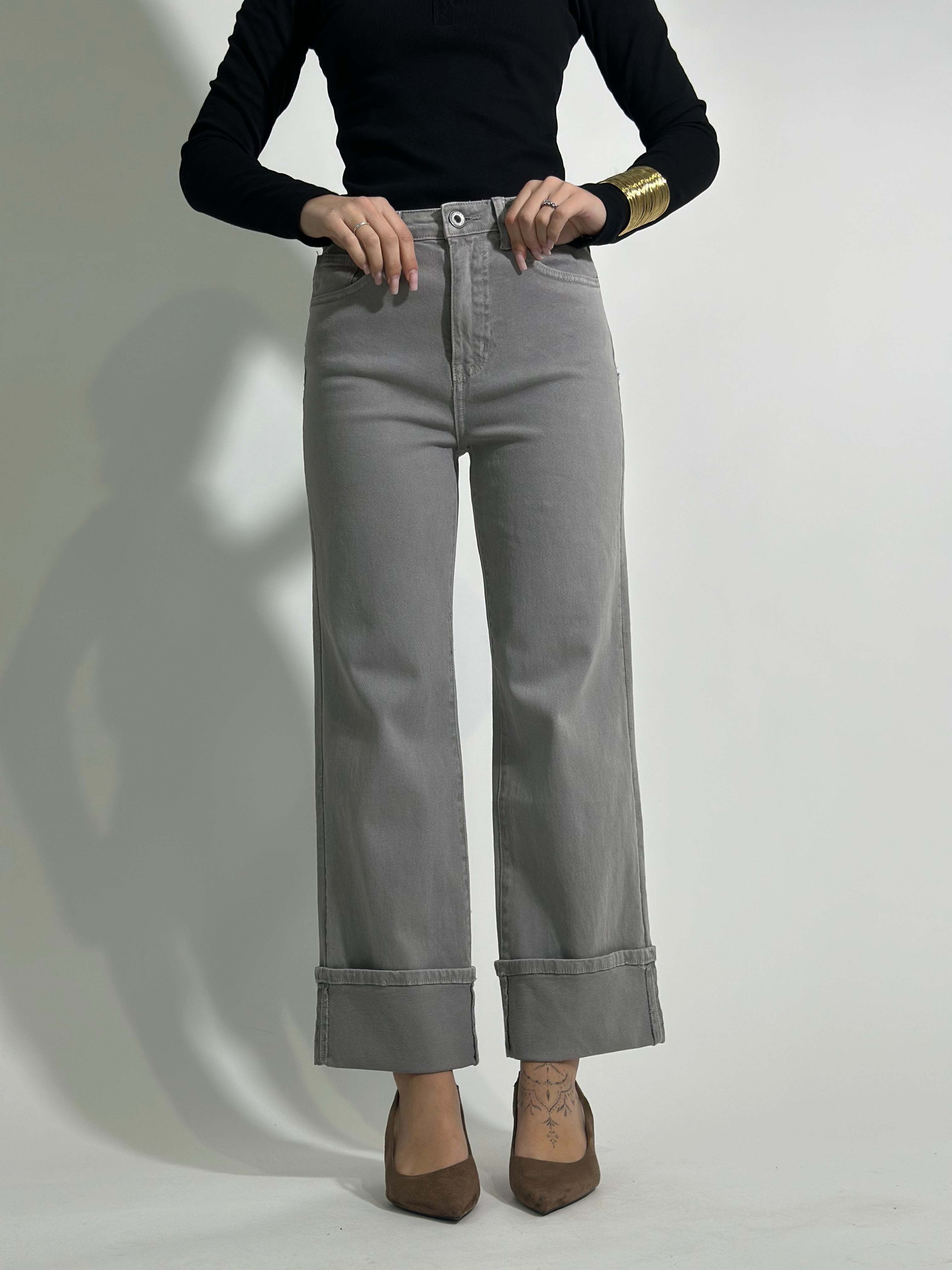 Jeans denim colorato 1383-17 GREY