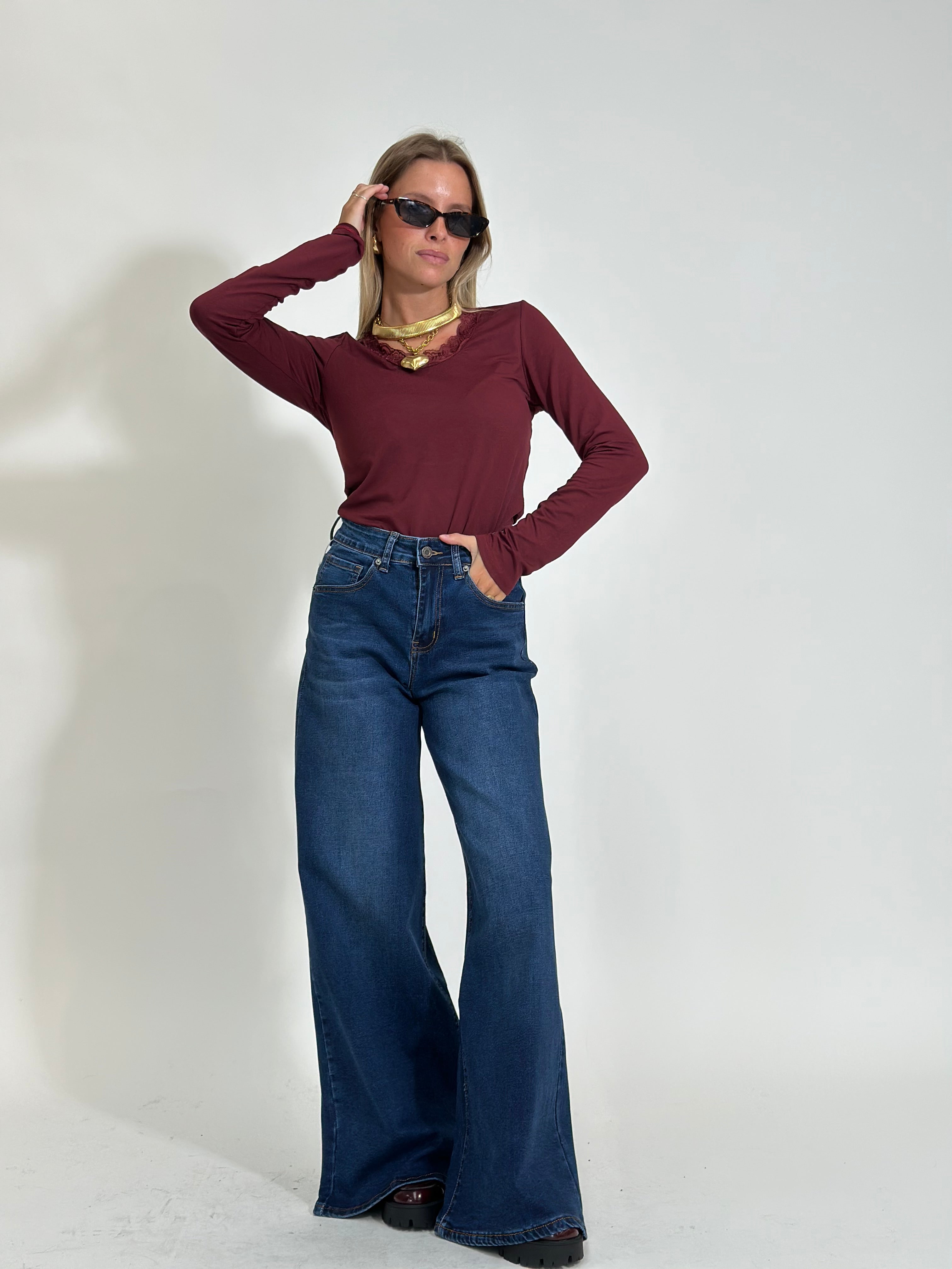 Jeans wide leg C3700