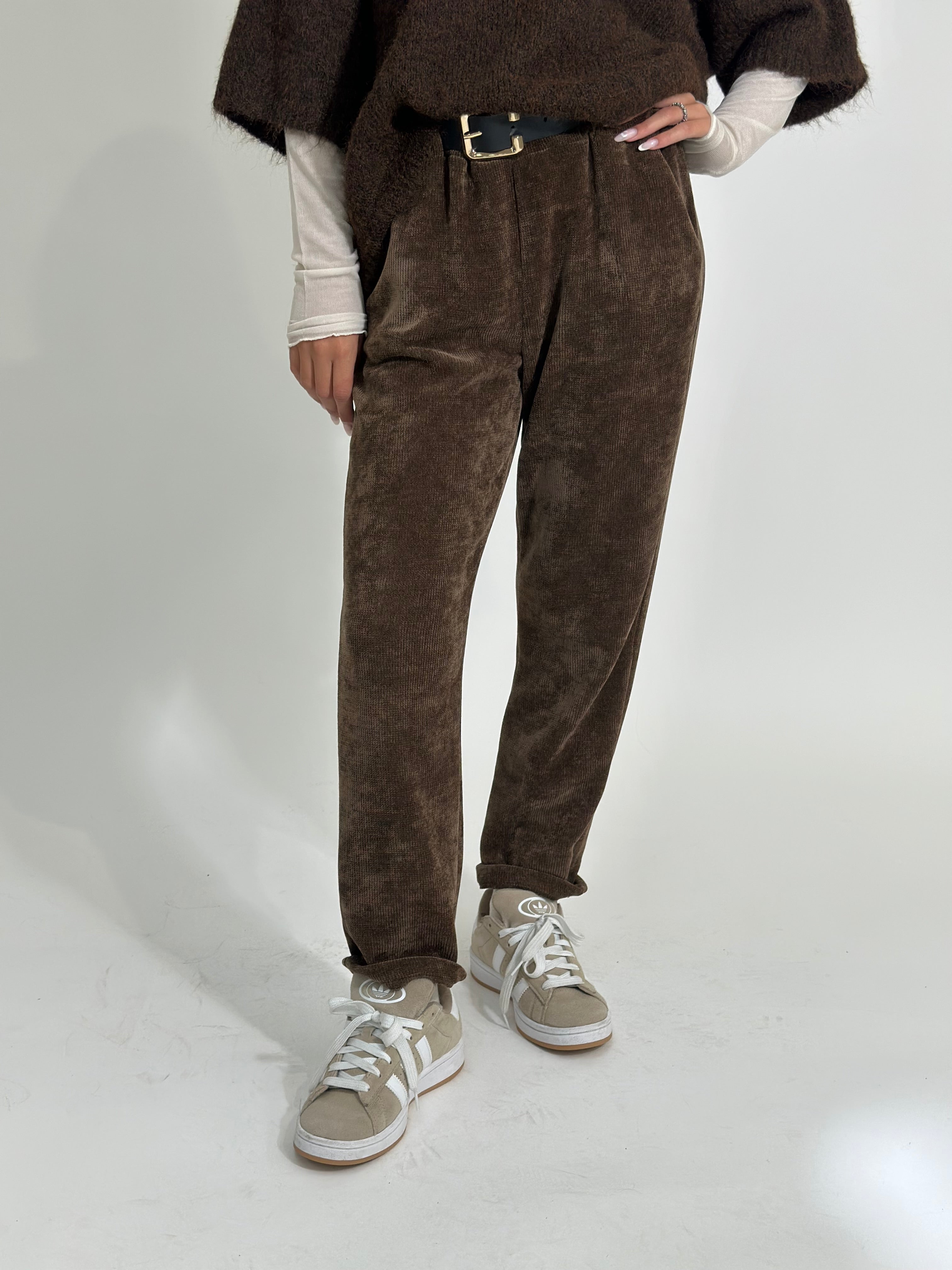 Pantalone costina K25337 CAMEL