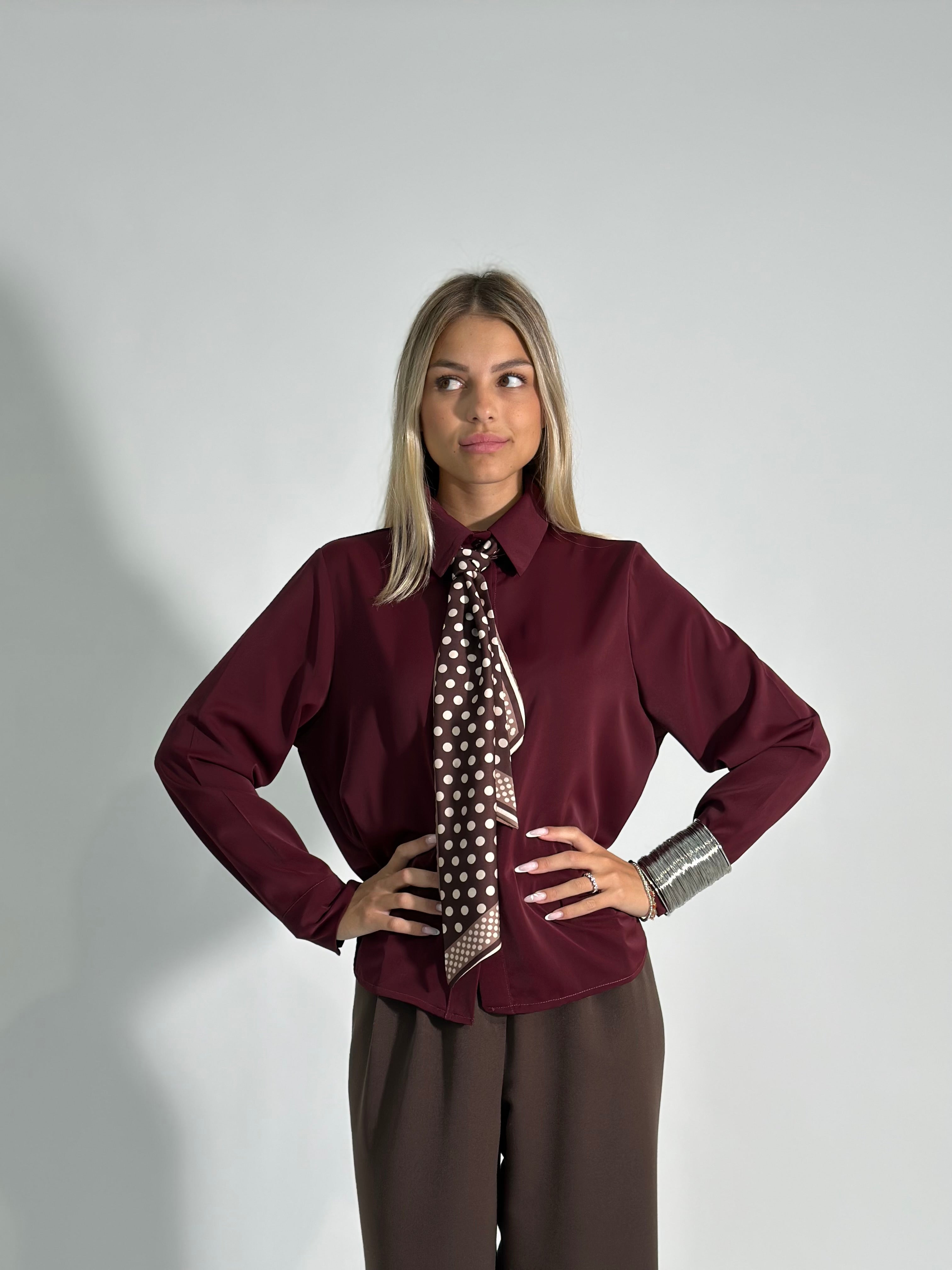 Camicia foulard 113638 BURGUNDY