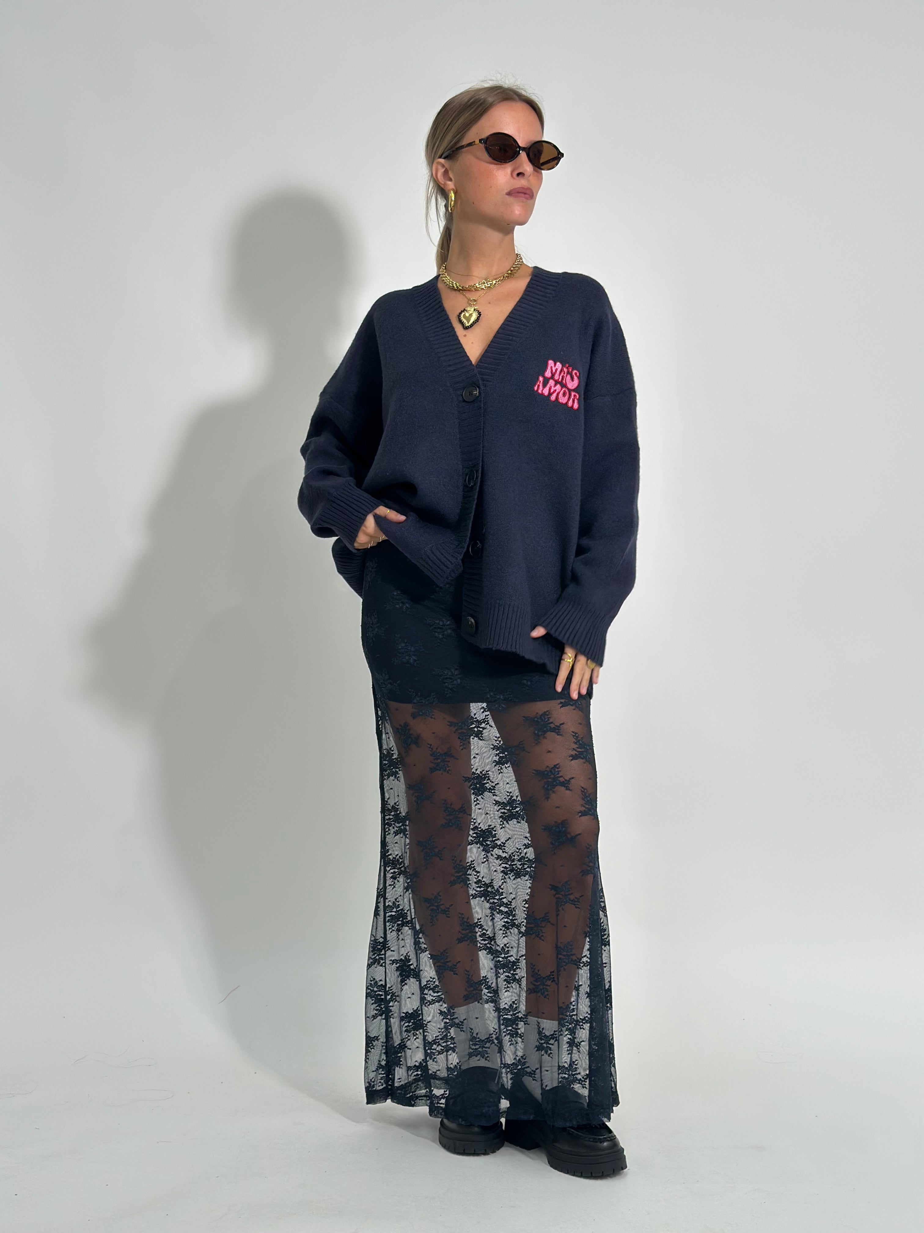 Cardigan Mas Amor S1119 BLU