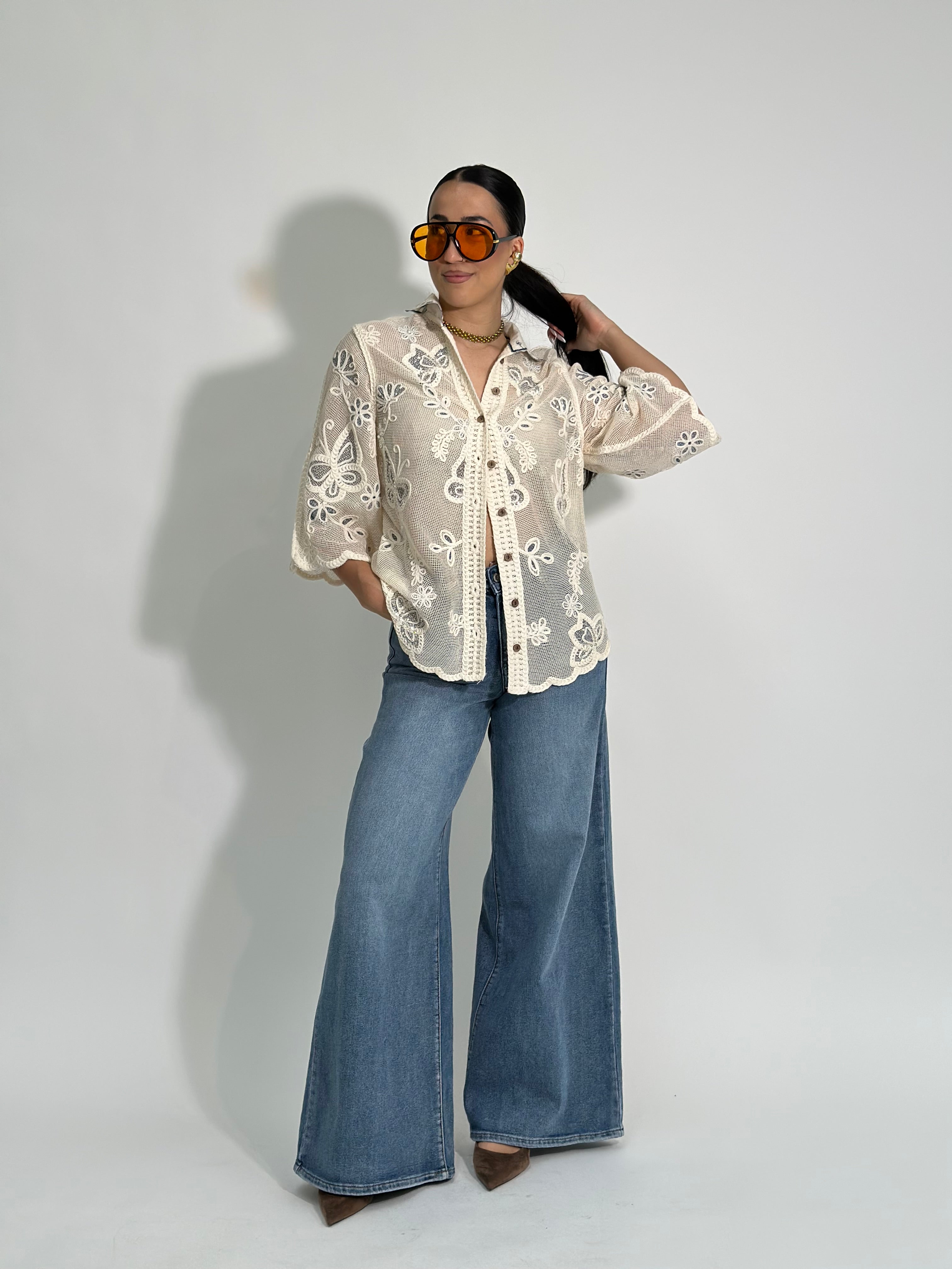 Jeans wide leg S6223