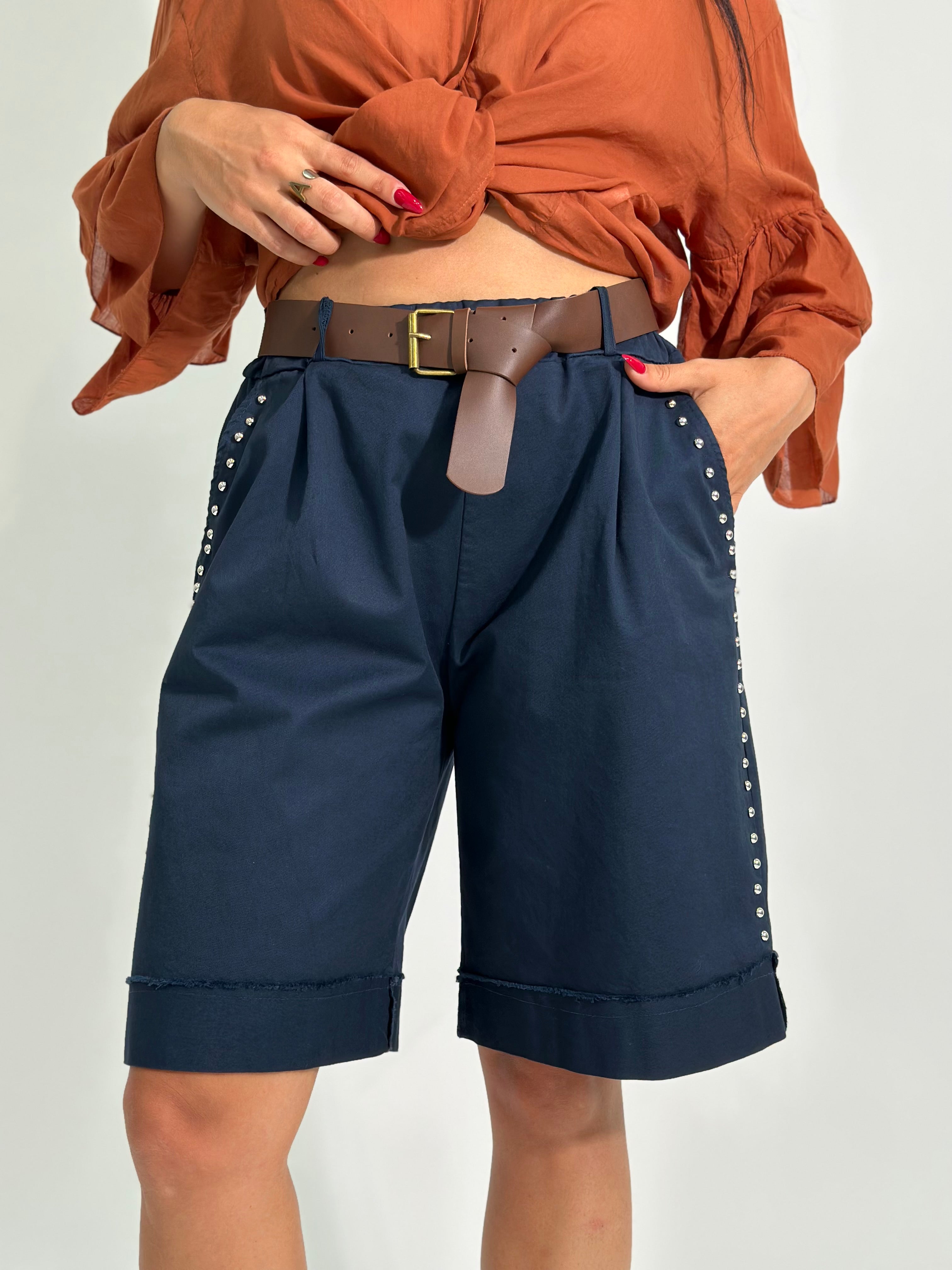 Bermuda borchie 8309 BLU