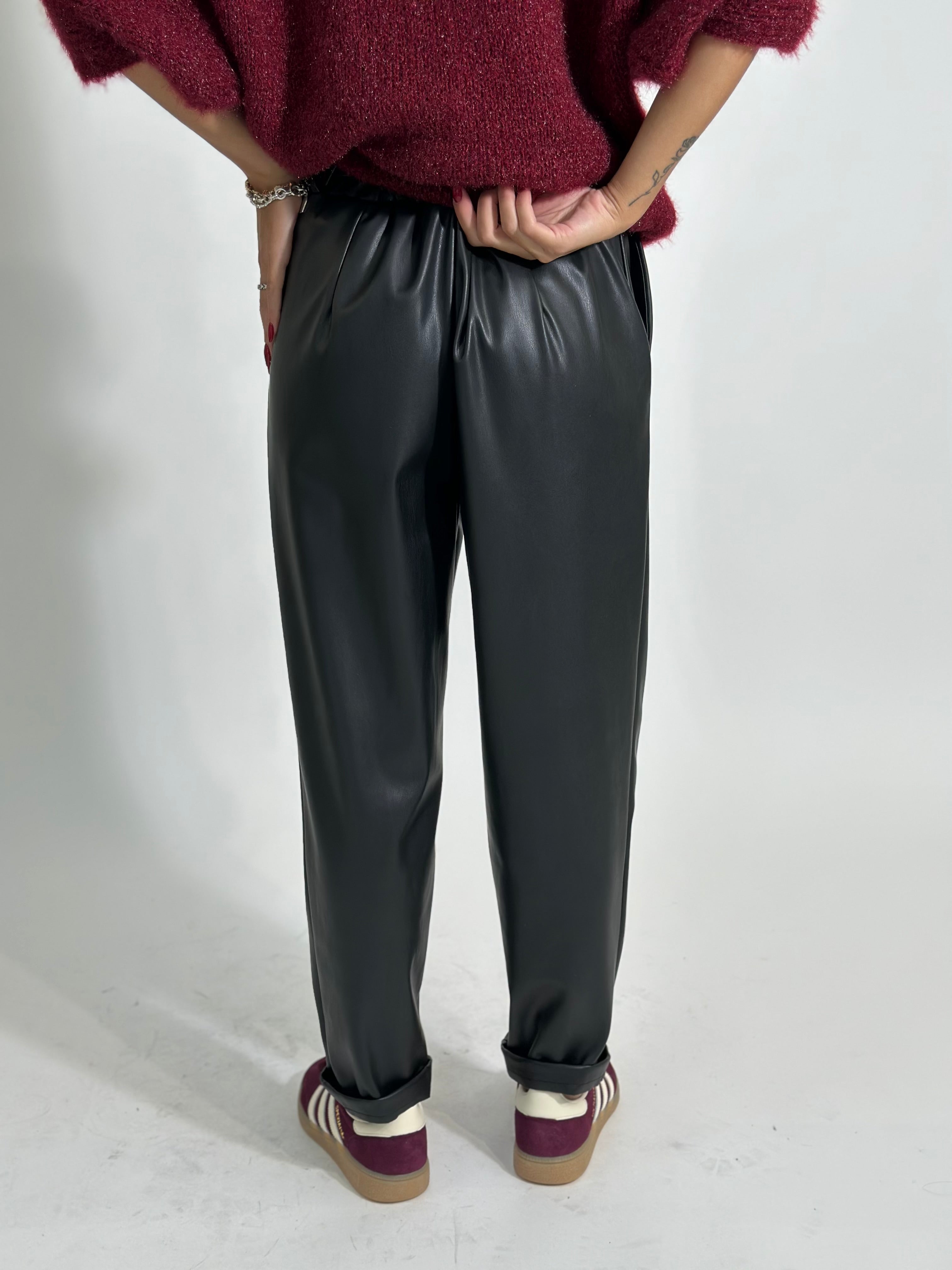 Pantalone Ecopelle 22551 NERO