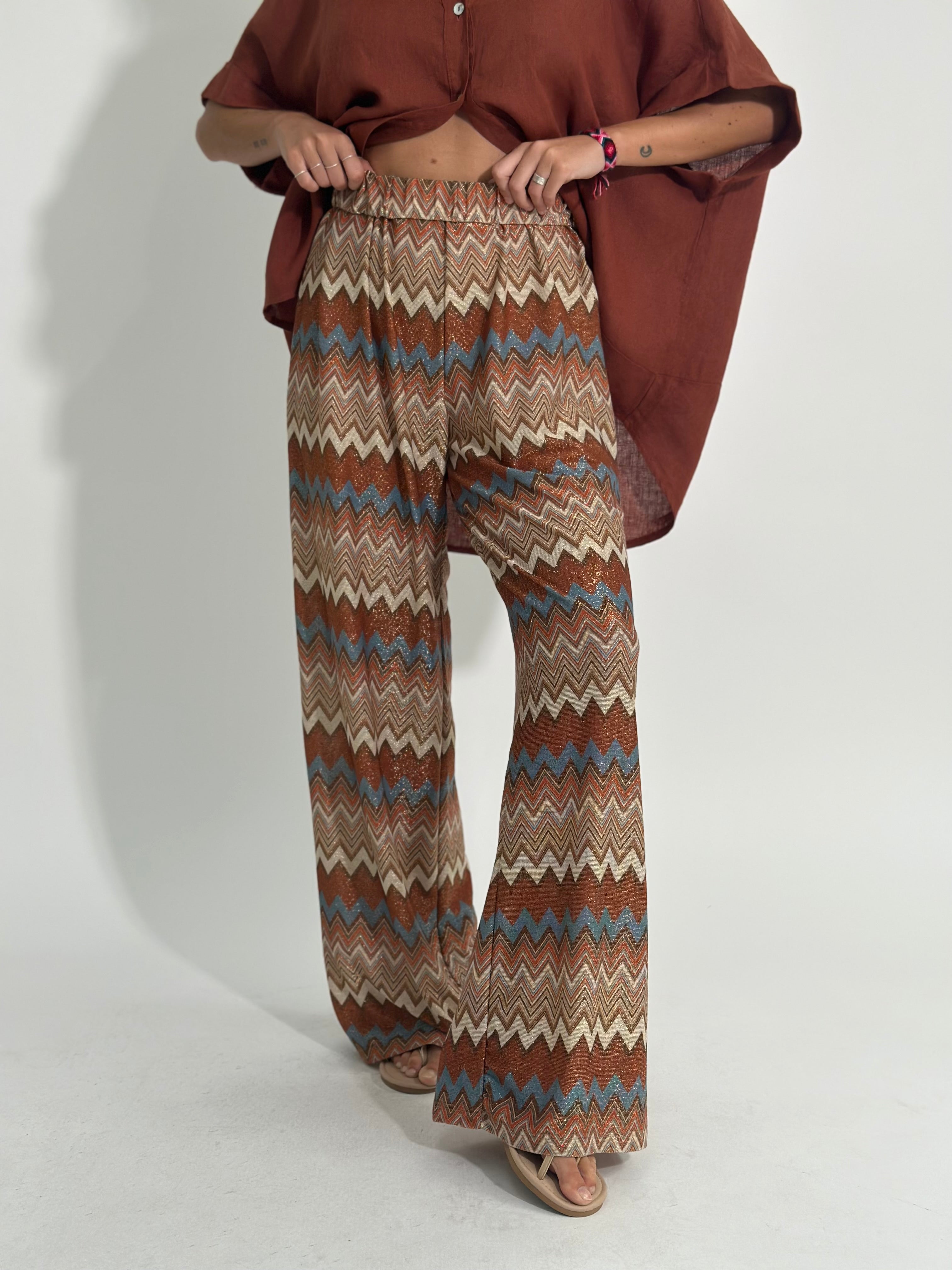 Pantalone lurex 1795 MATTONE