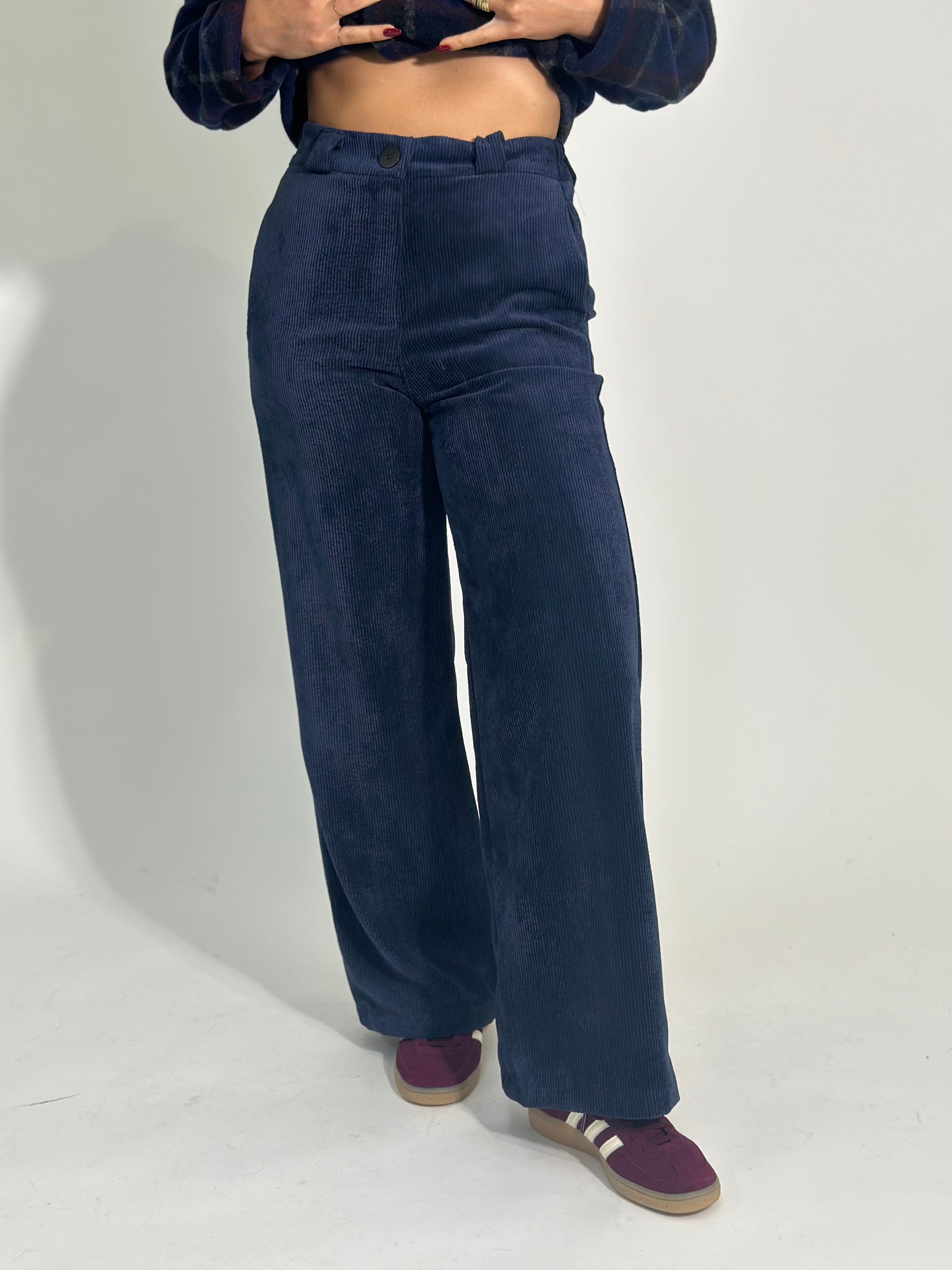 Pantalone velluto 3570 BLU
