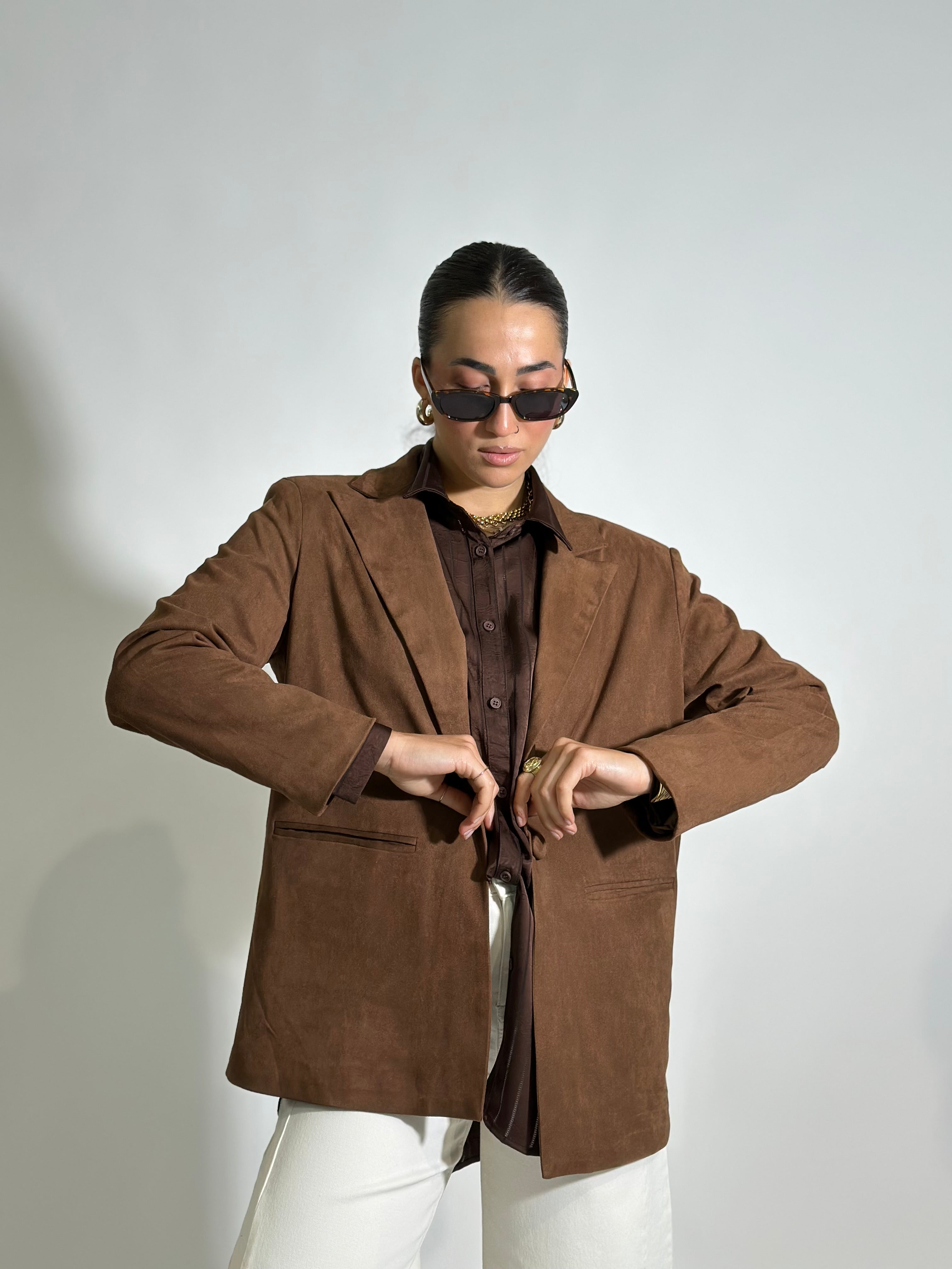 Giacca suede over SH5010 CAMEL