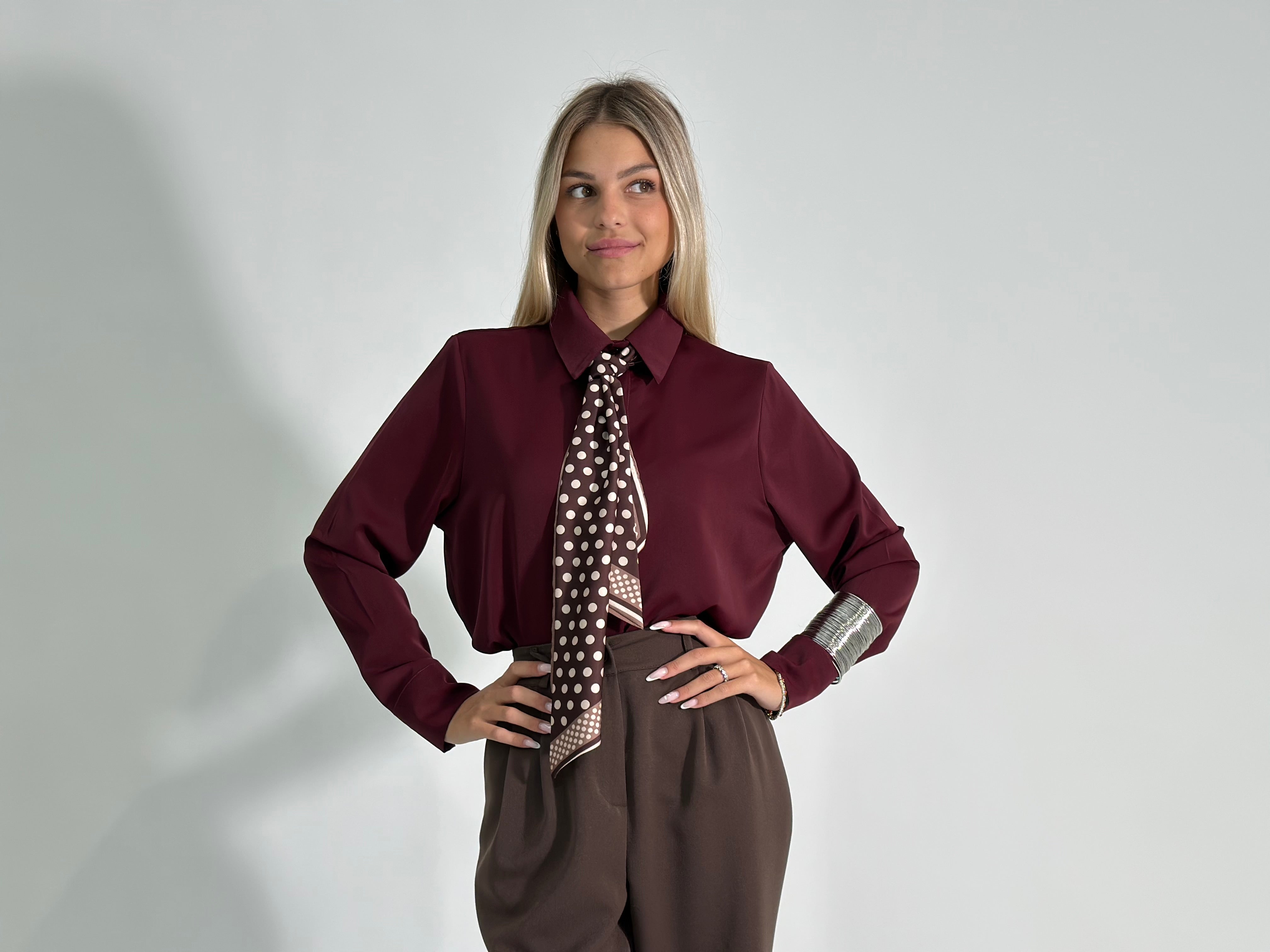 Camicia foulard 113638 BURGUNDY