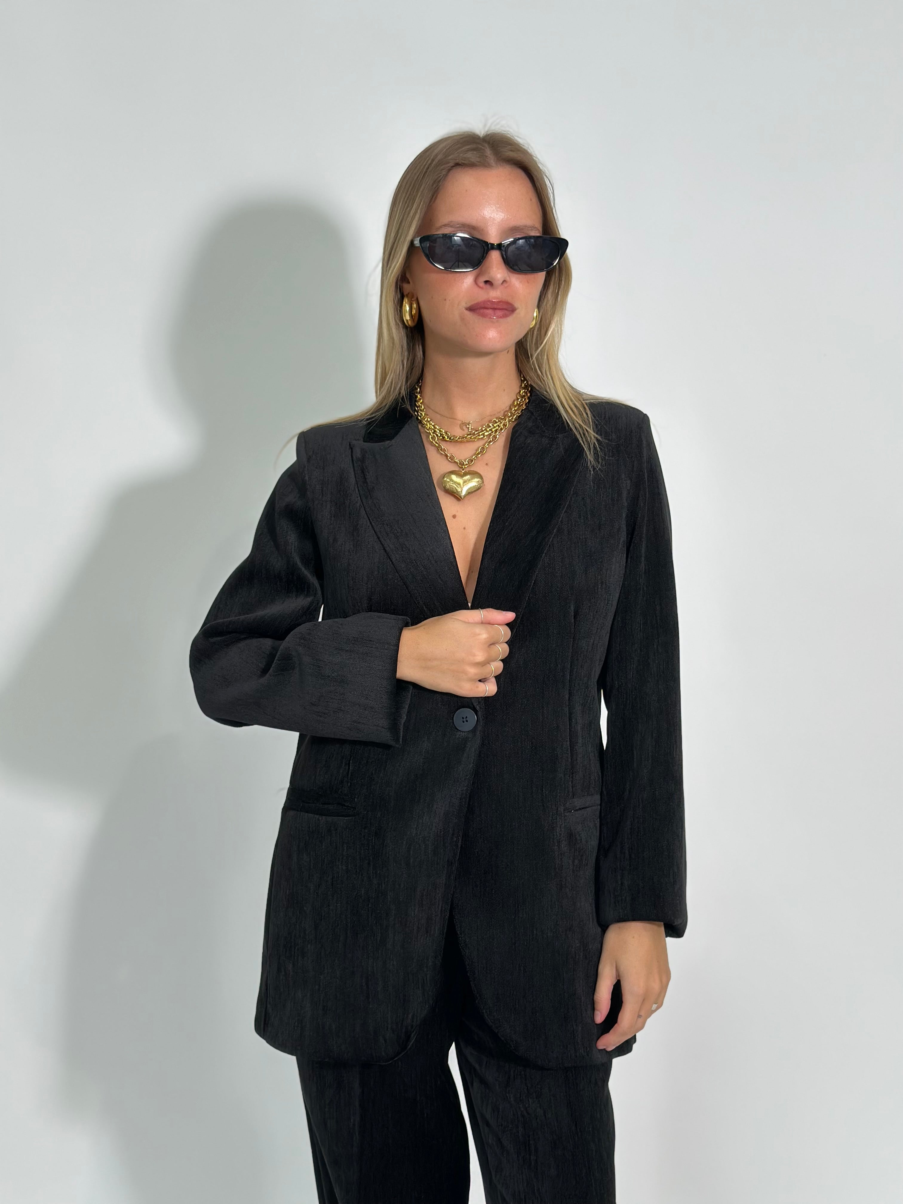 Giacca velour 812 NERO