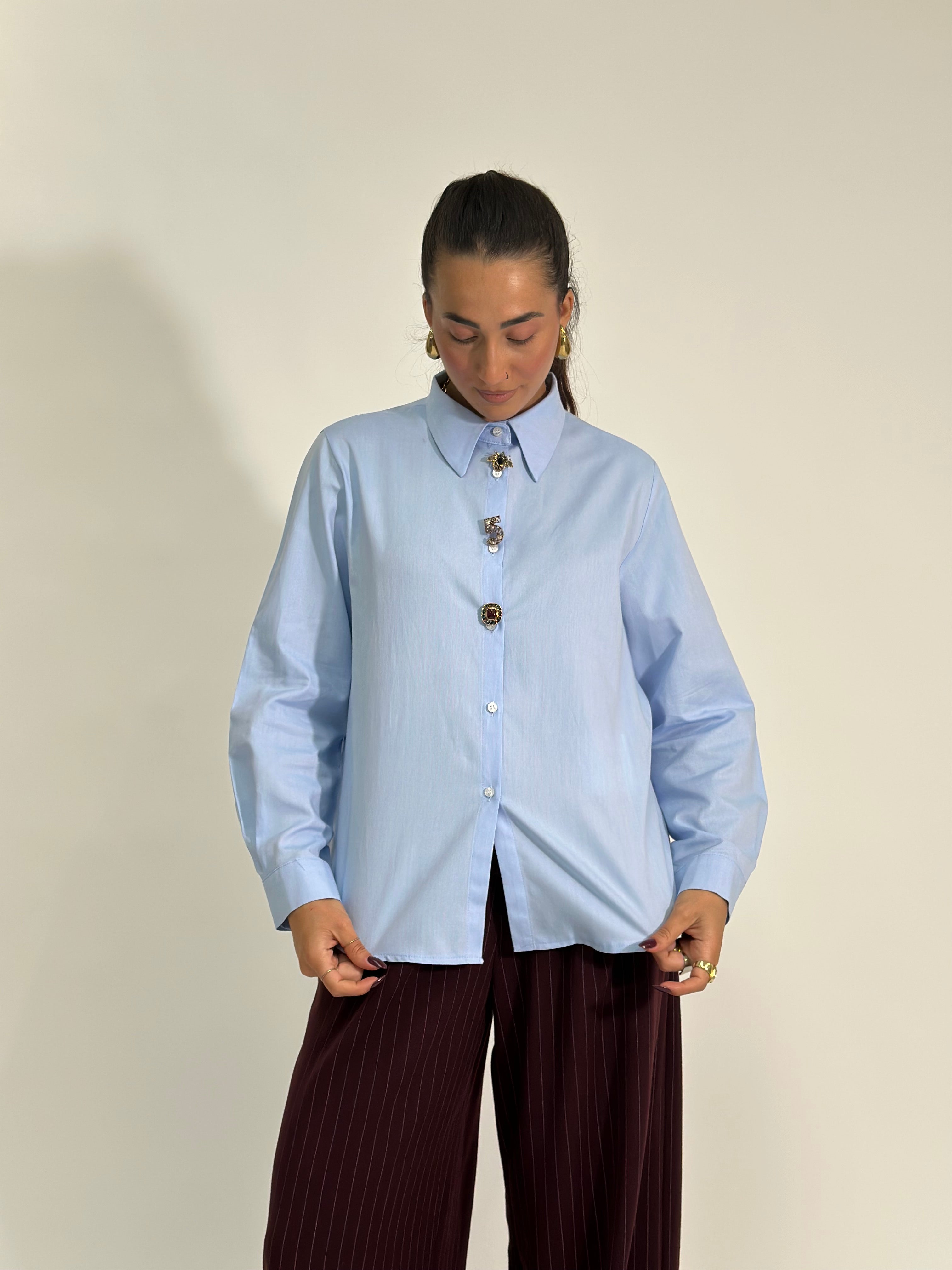 Camicia oxford 27595 AZZURRO