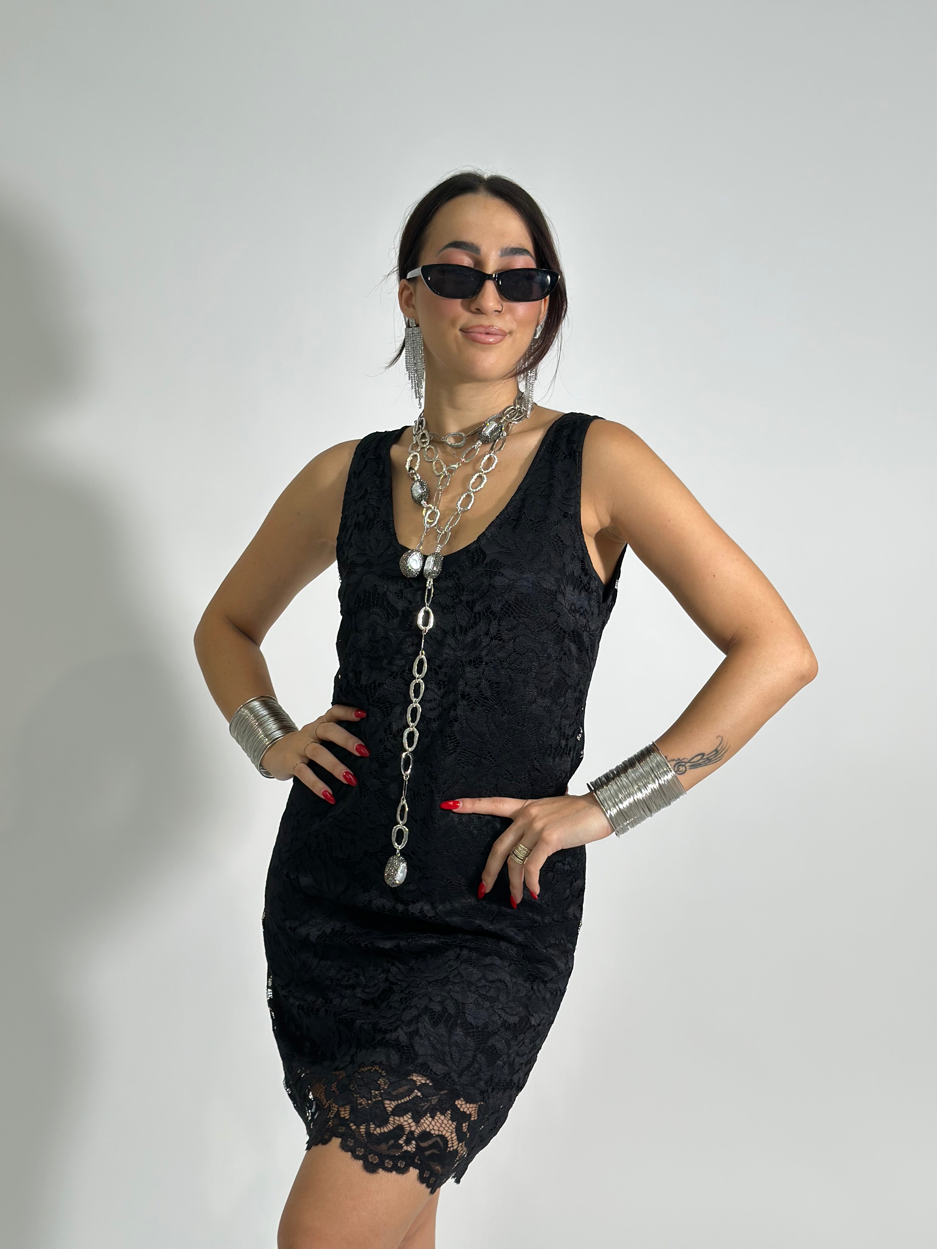 Abito pizzo 55638 NERO