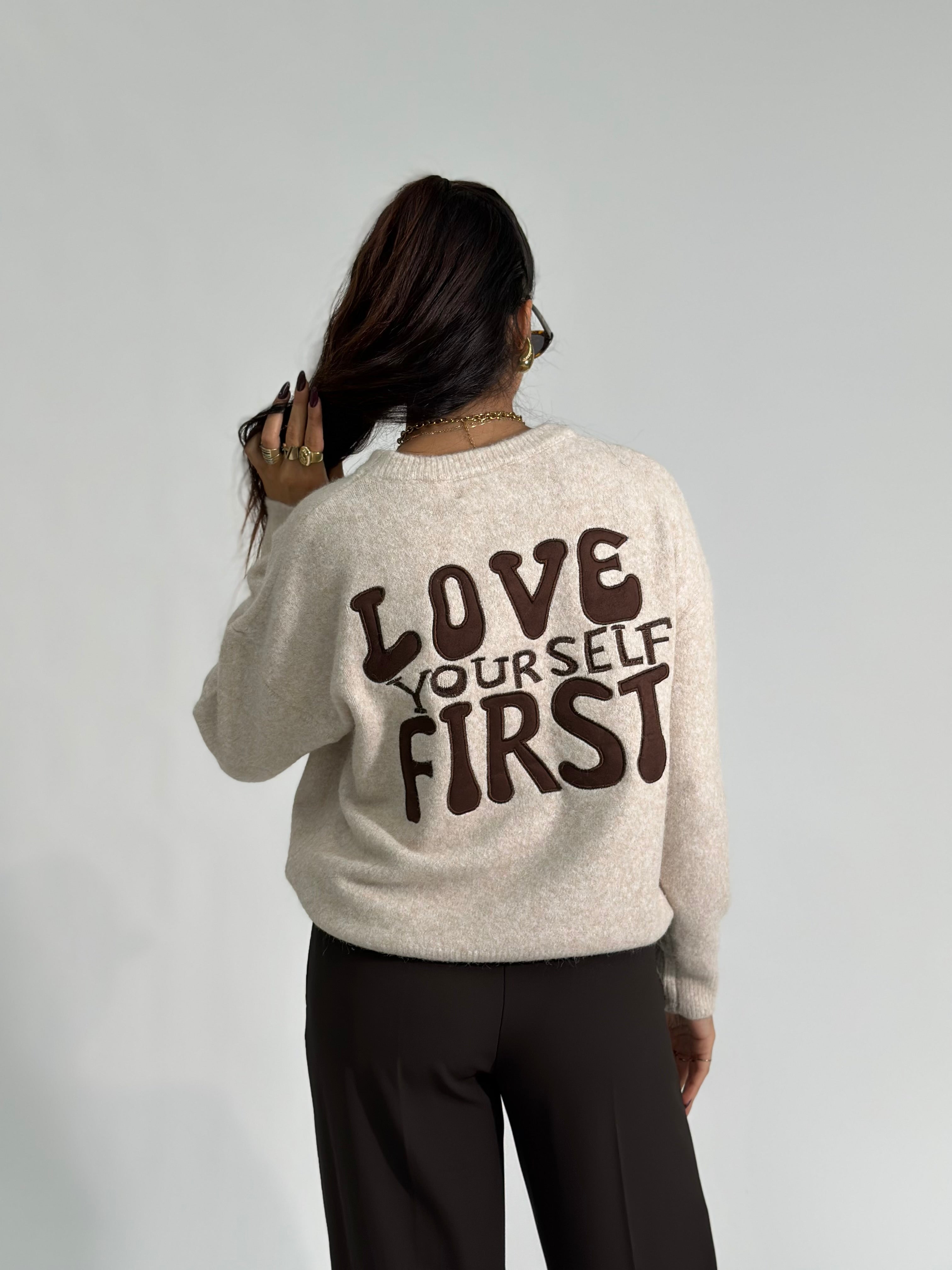 Maglia cuore 2583 ECRU
