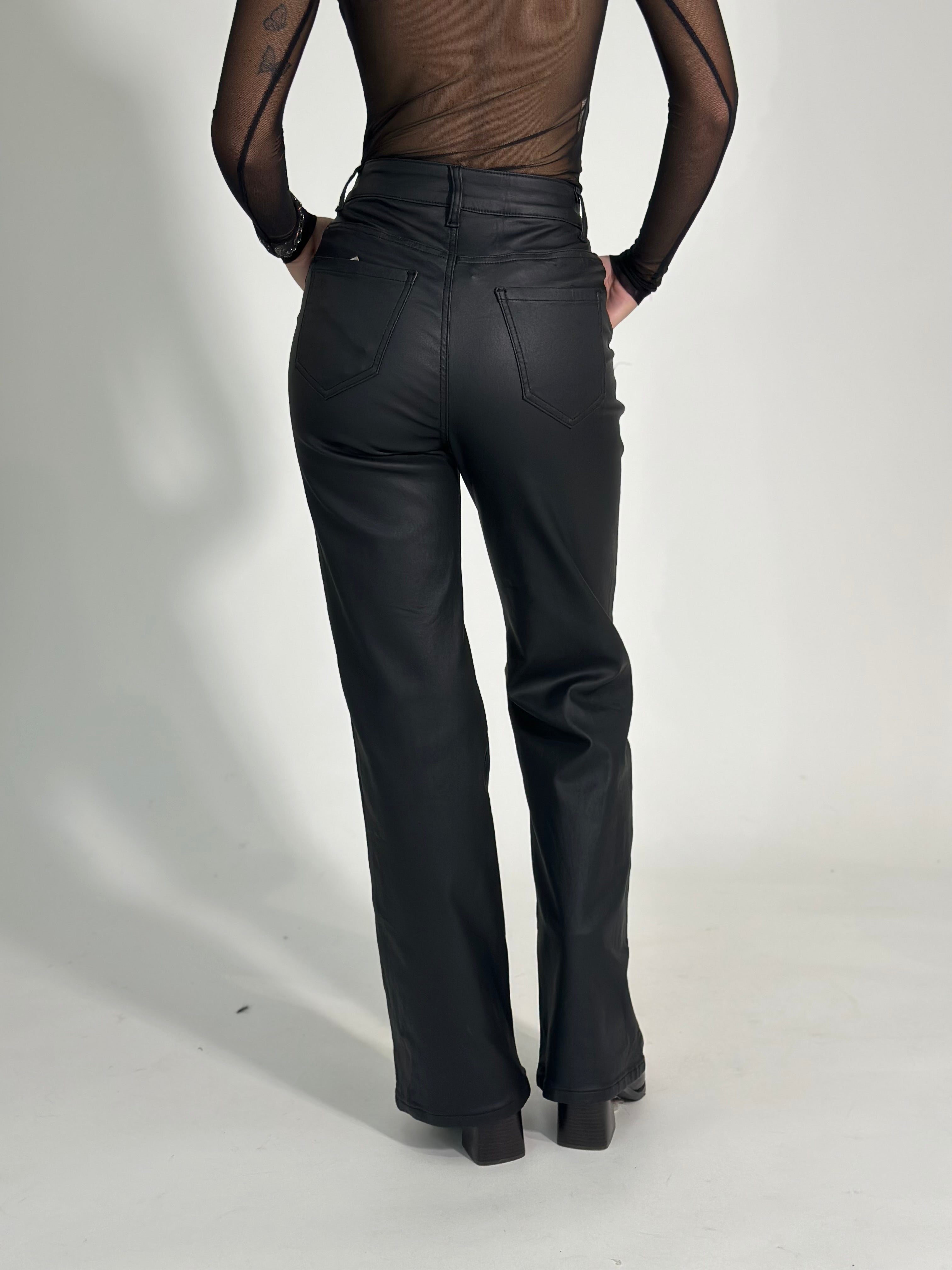 Pantalone spalmato 7293-24 NERO