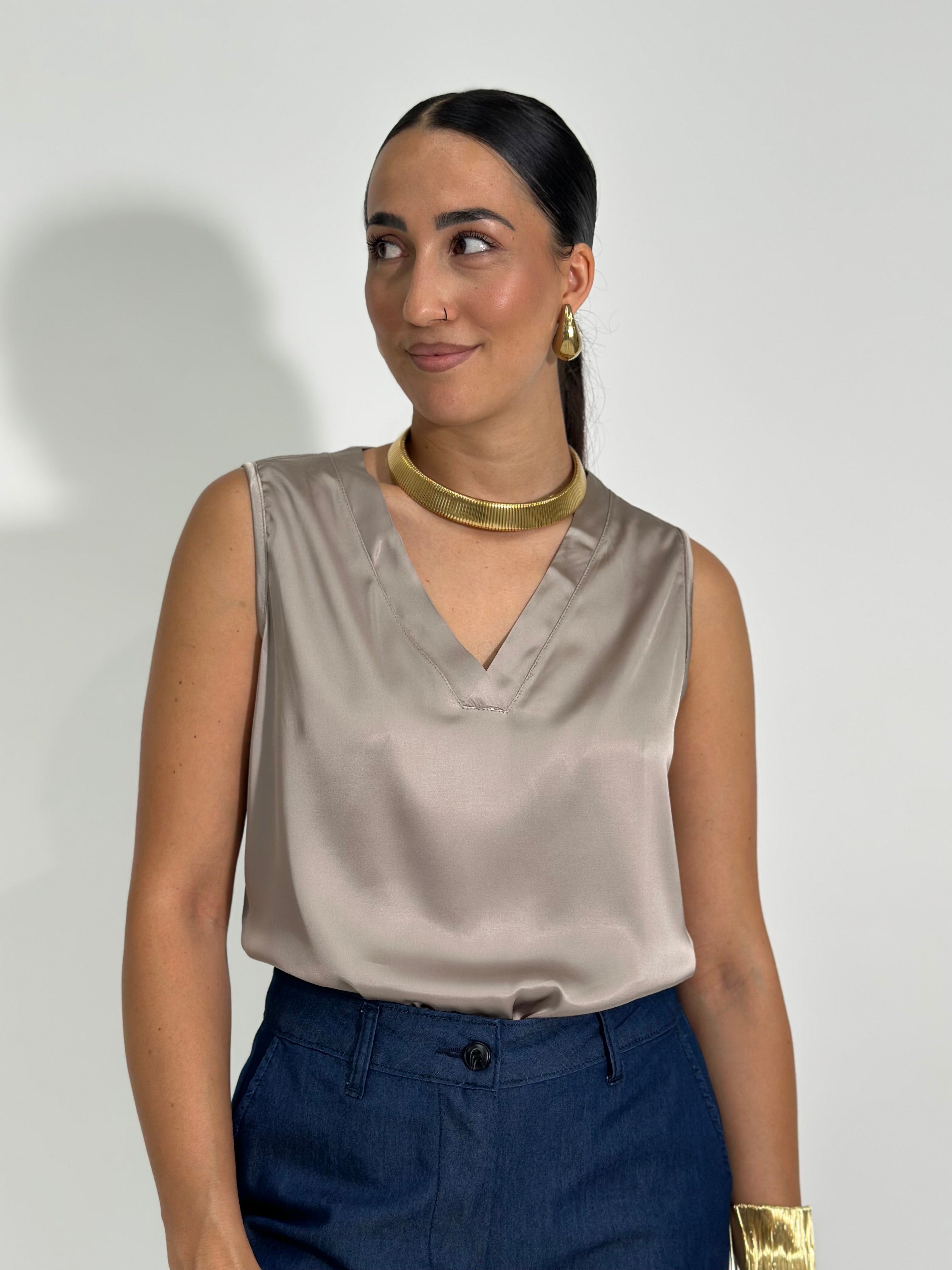 Maglia satin V 82209