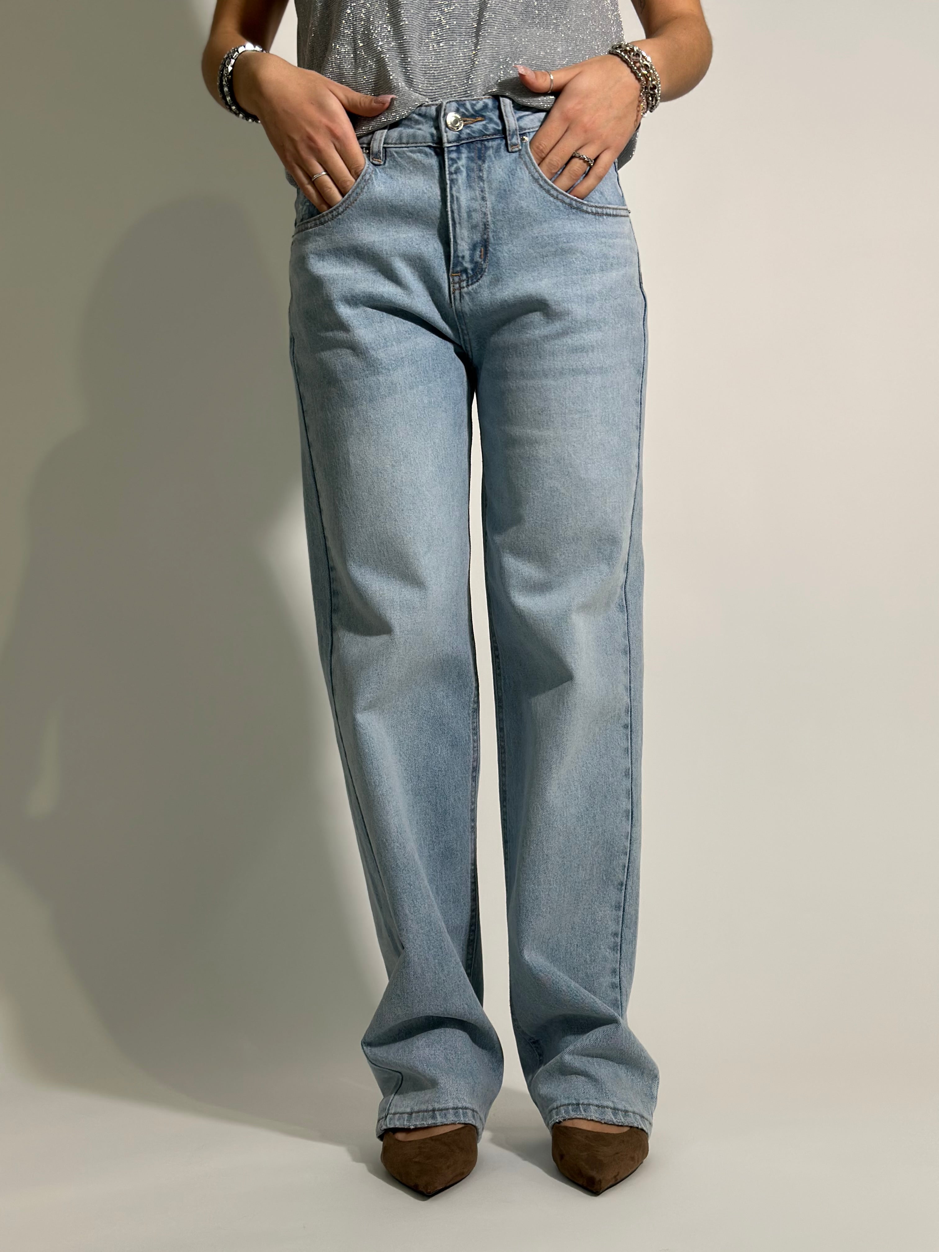 Jeans strappi + strass T63-3