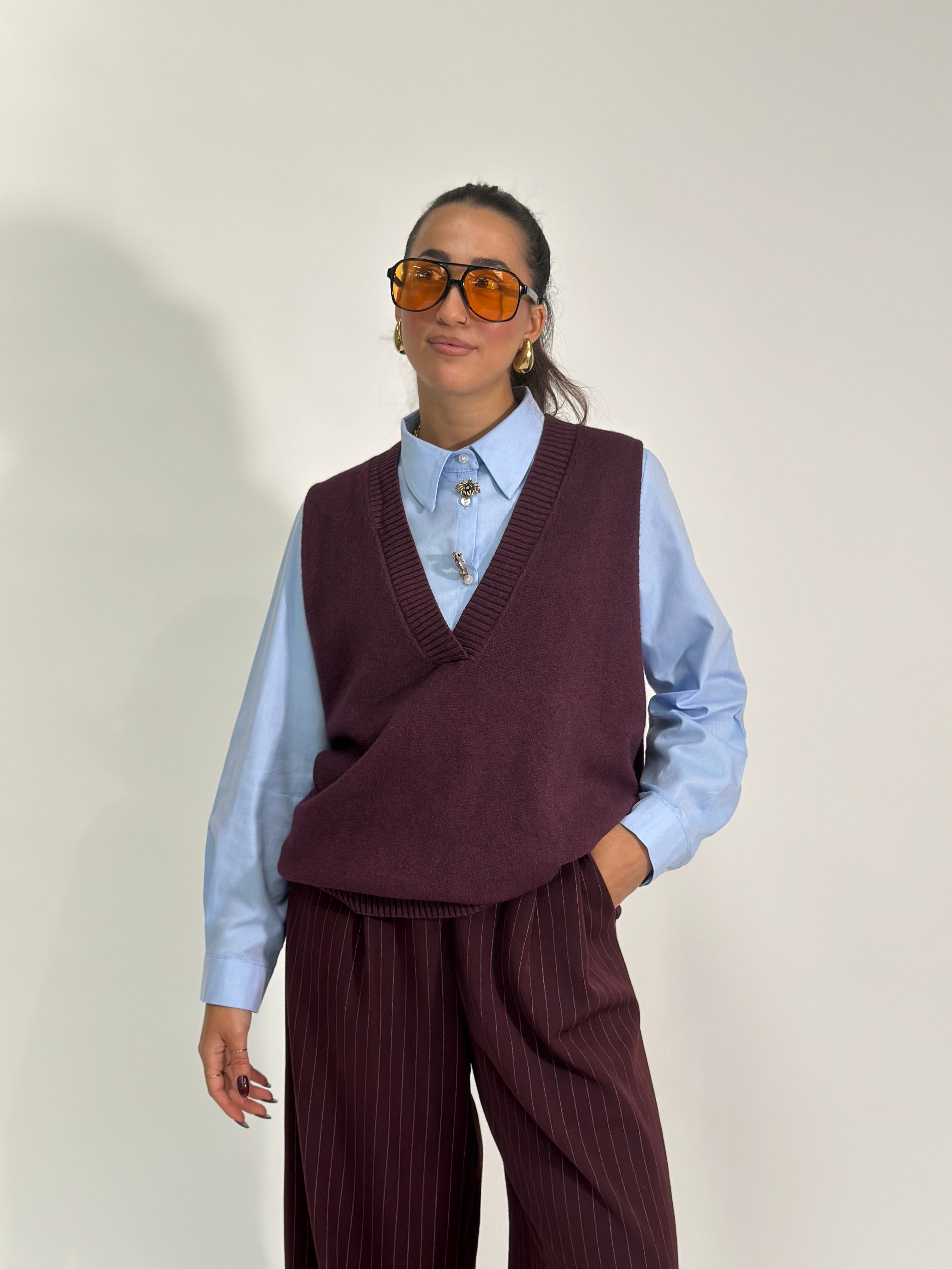 Gilet over 48 BURGUNDY