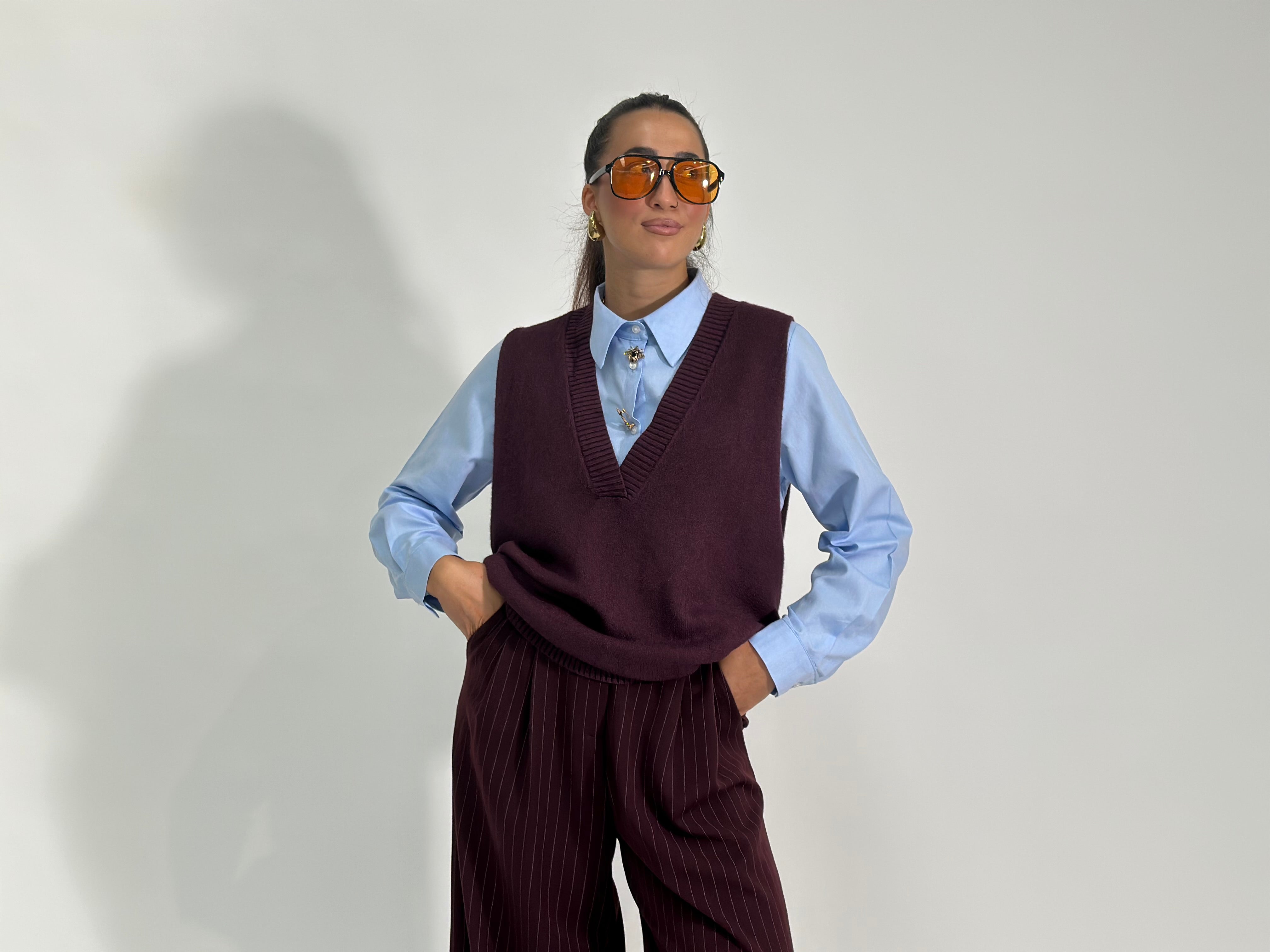 Gilet over 48 BURGUNDY
