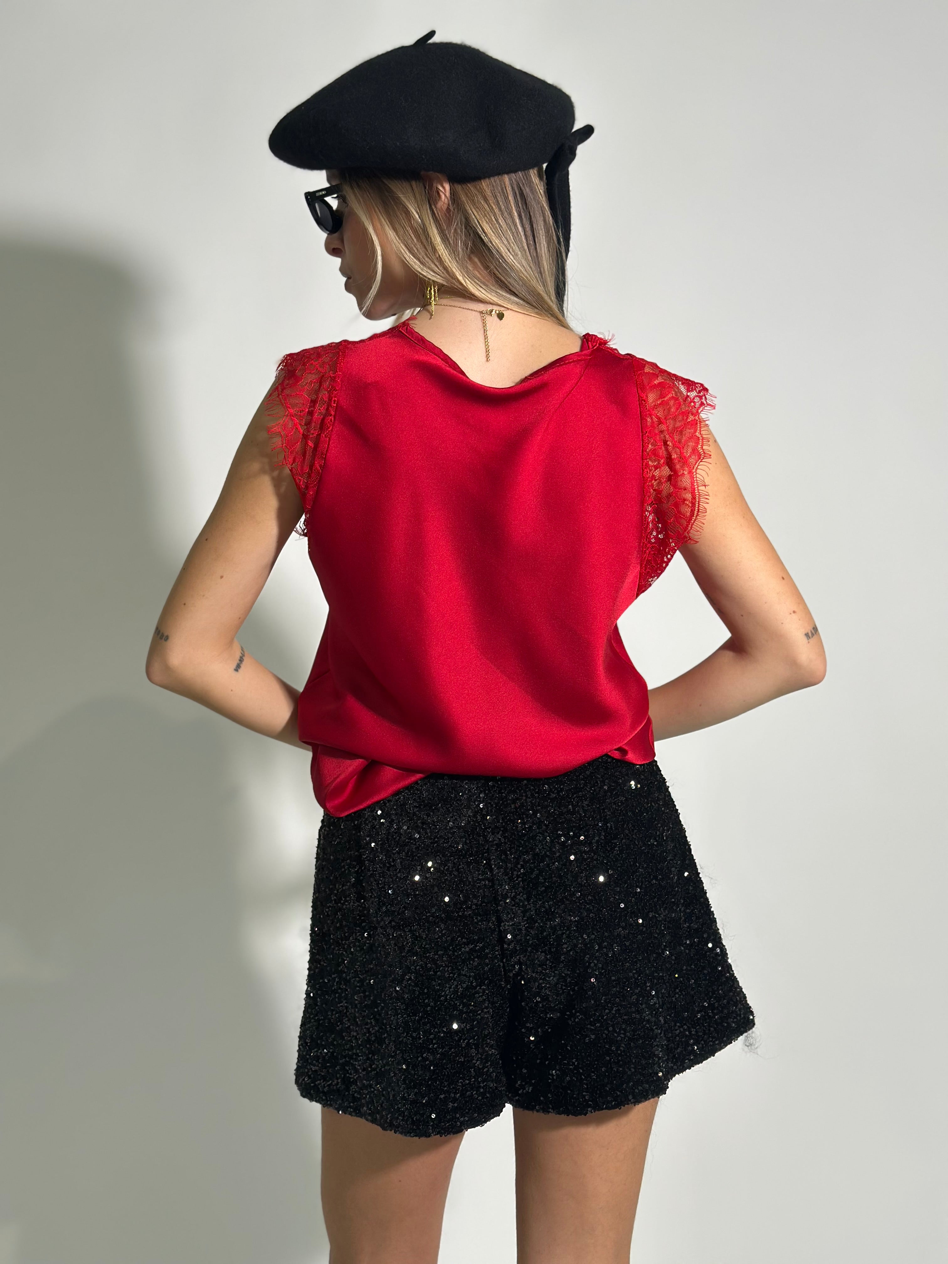 Top pizzo 3062 ROSSO