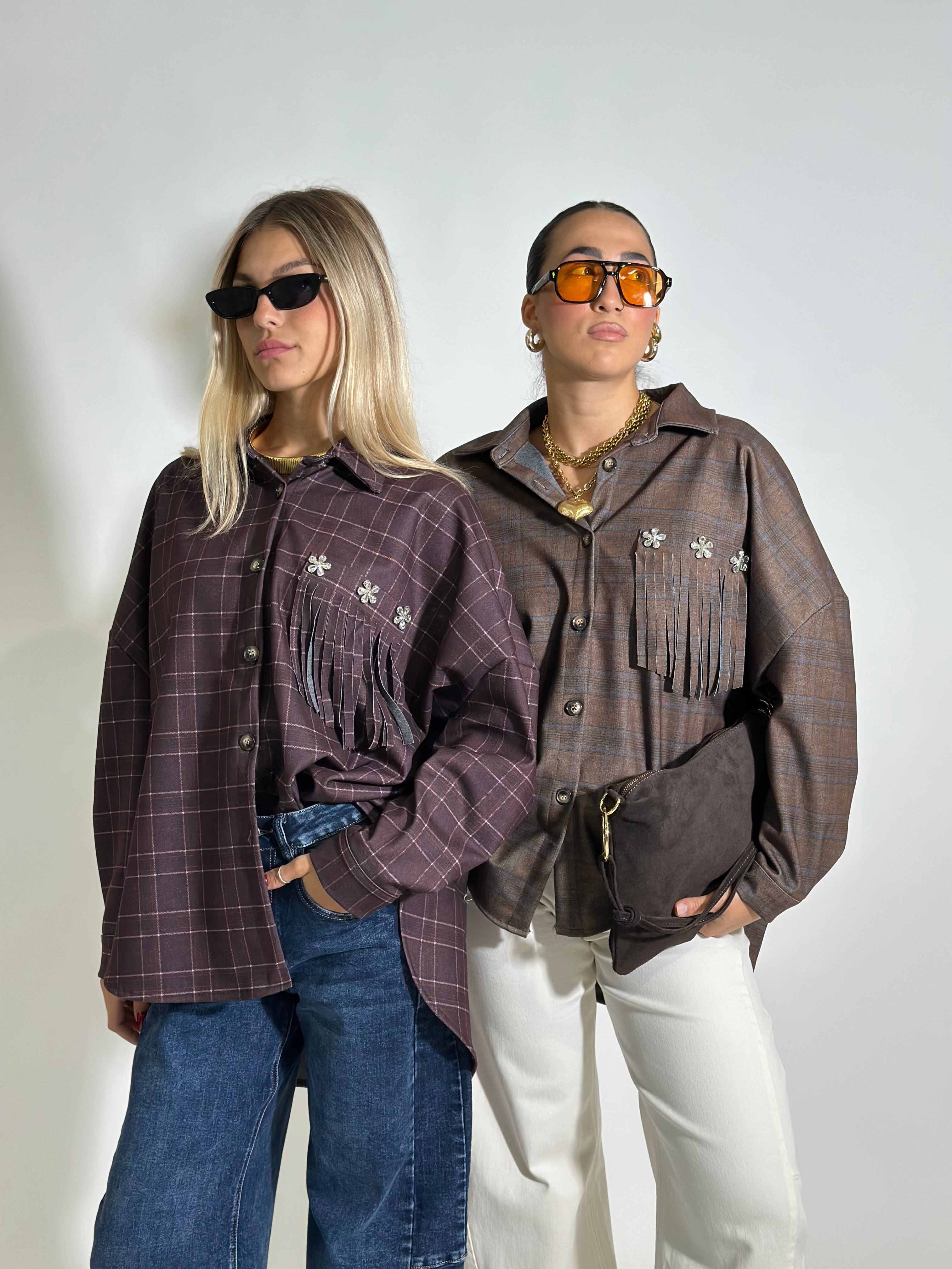 Camicia madras 7814 BURGUNDY