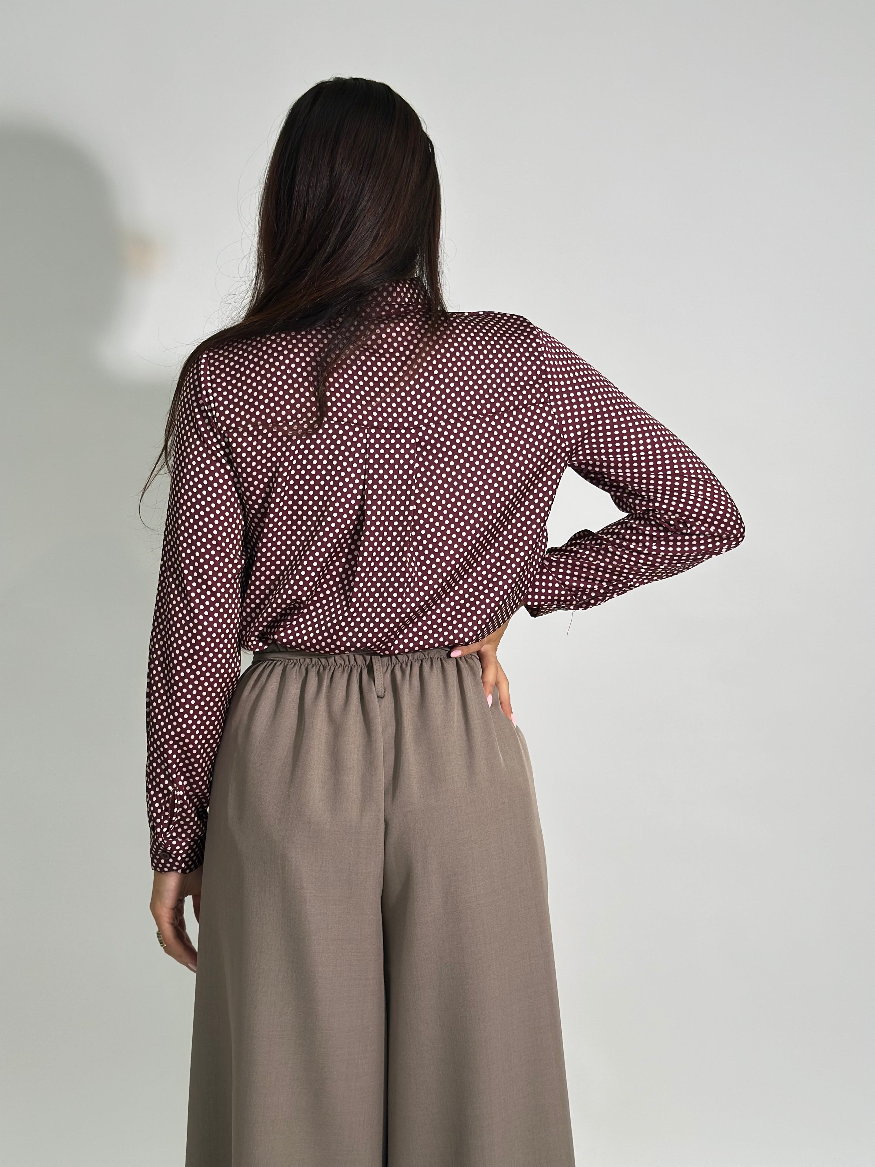 Camicia pois 24244C BURGUNDY