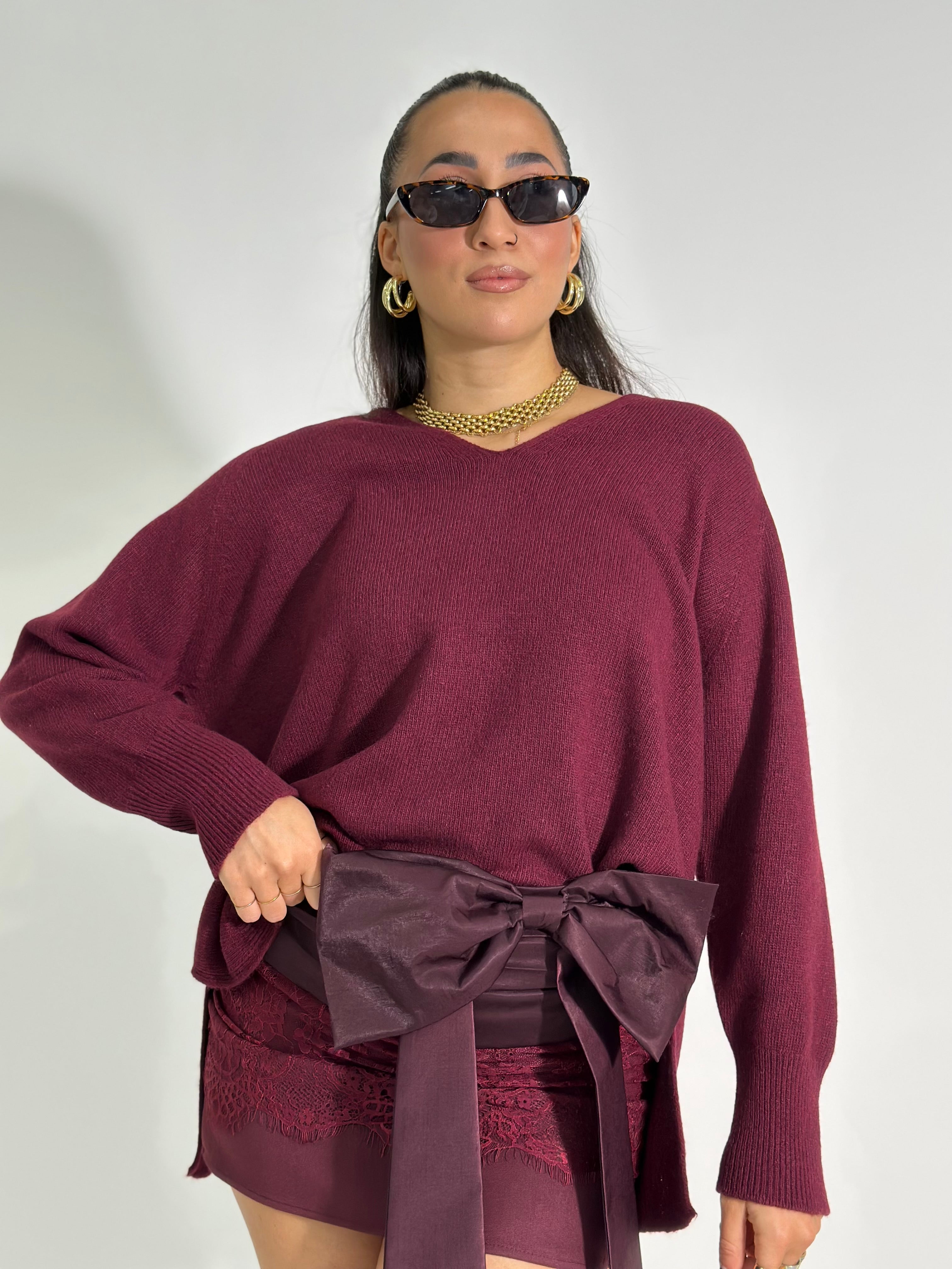 Maglia V cashmere blend 6617 3+1 OMAGGIO