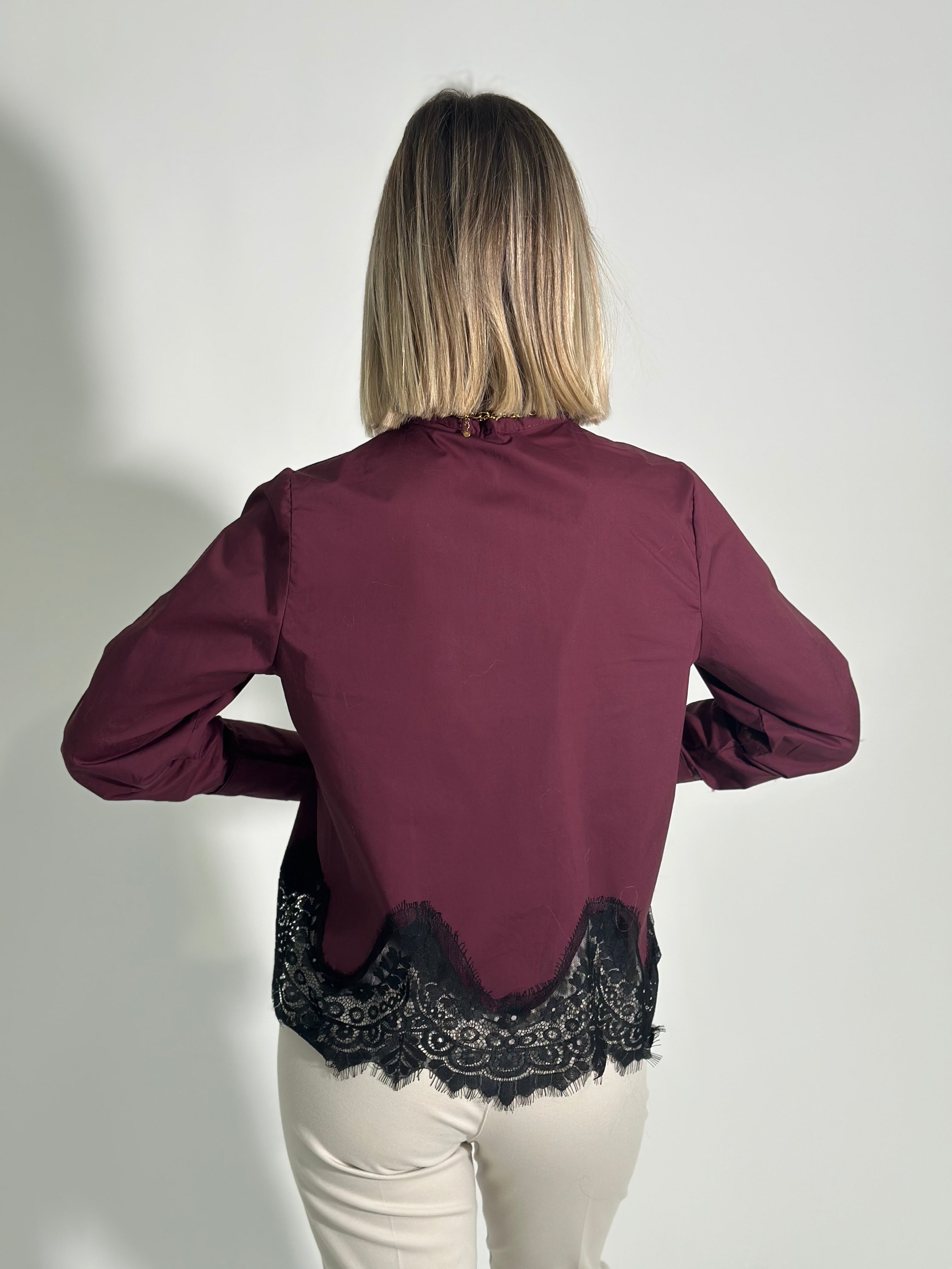 Camicia bastoncino pizzo 4793