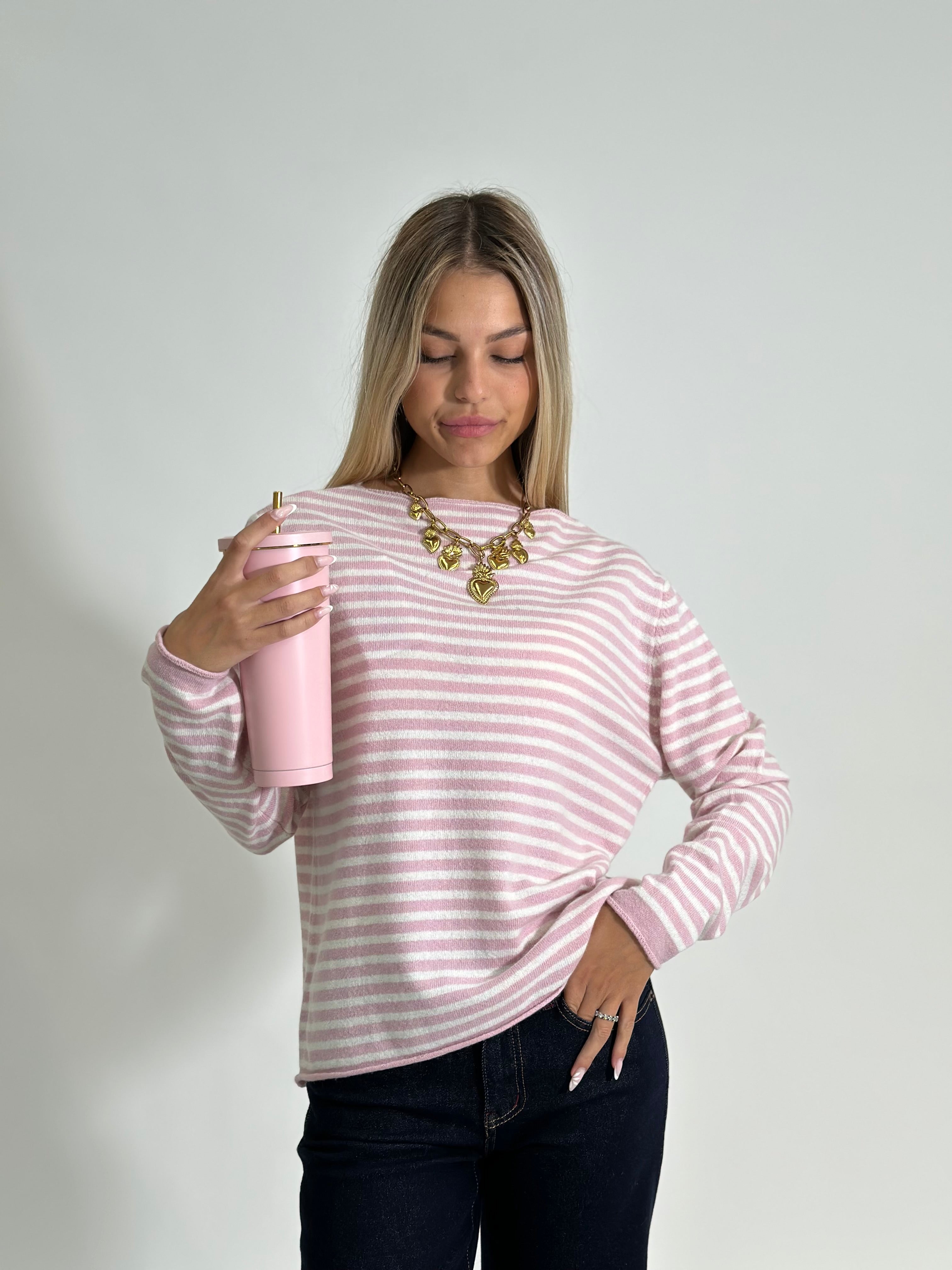 Maglia cashmere blend 6631 ROSA