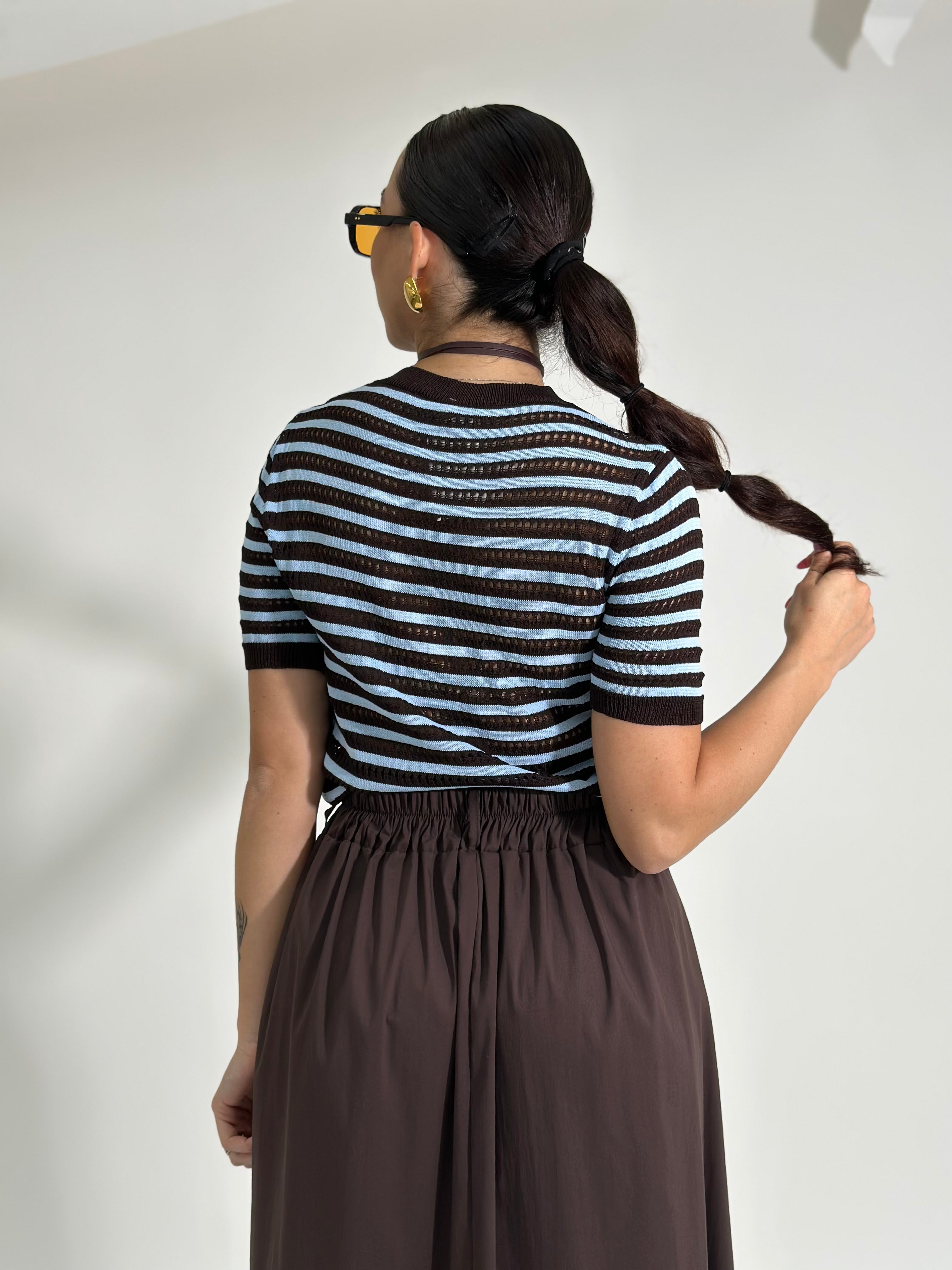 Maglia traforata 10094 CAFFE'