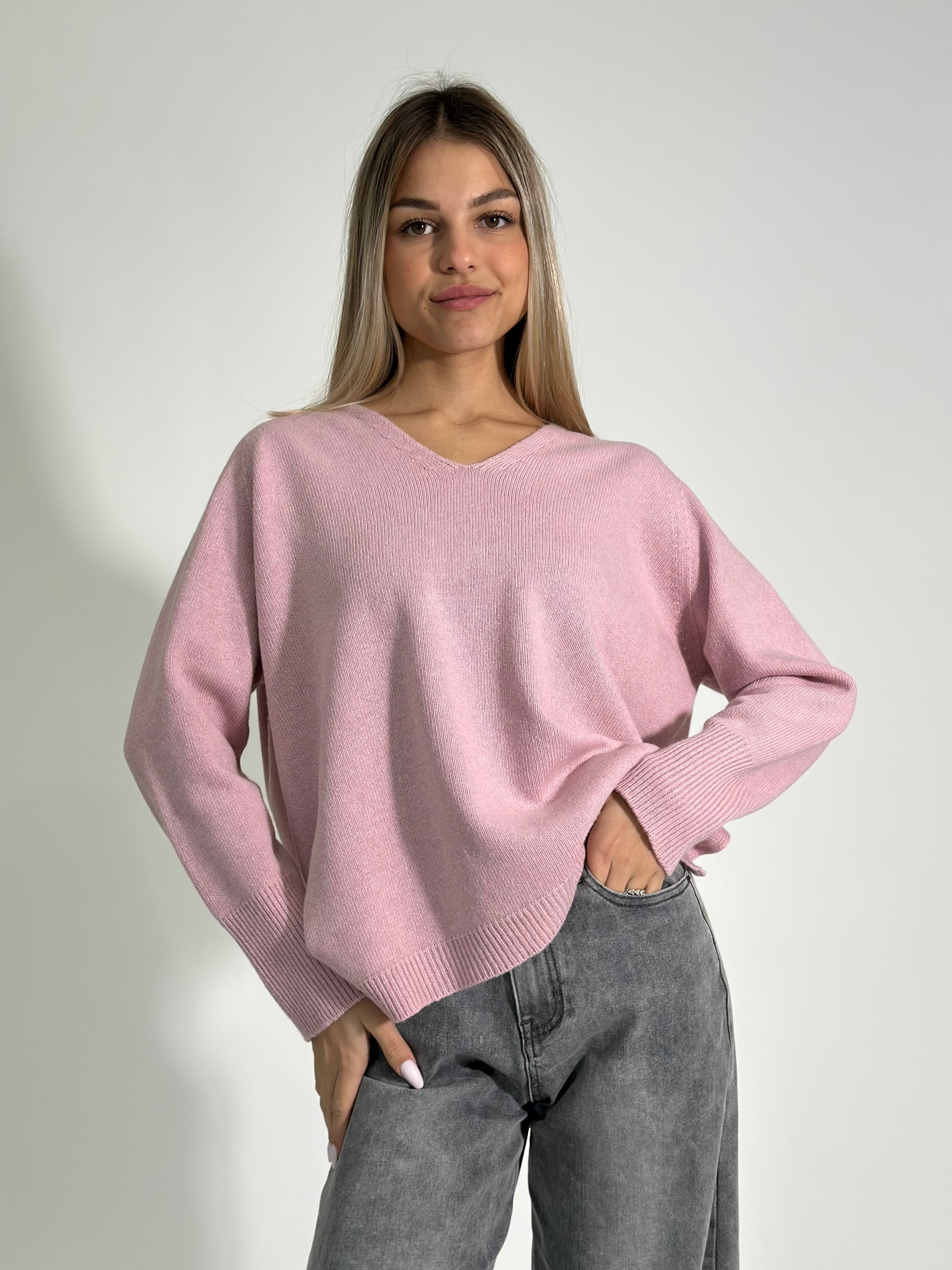 Maglia V cashmere blend 6617 3+1 OMAGGIO