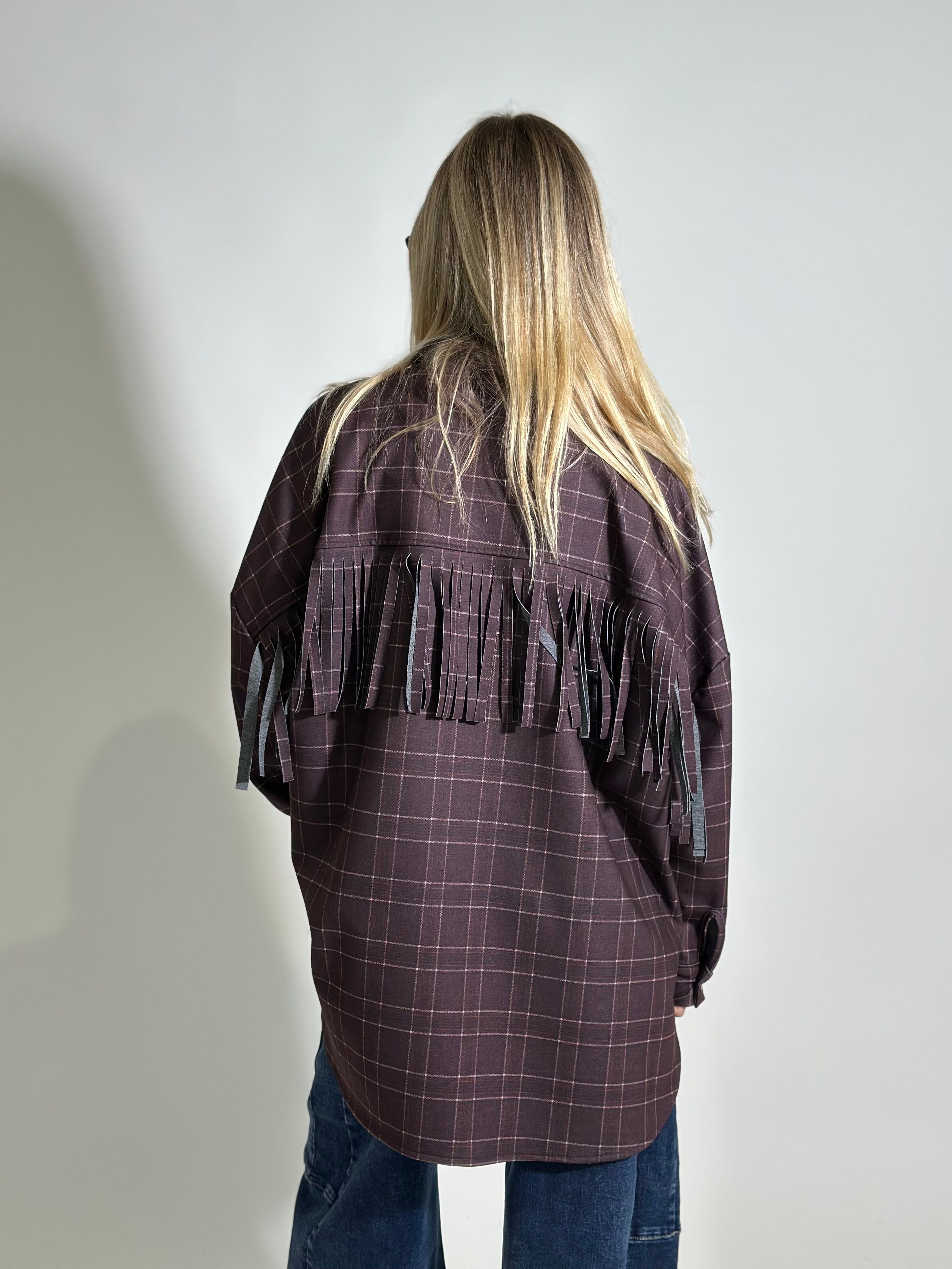Camicia madras 7814 BURGUNDY