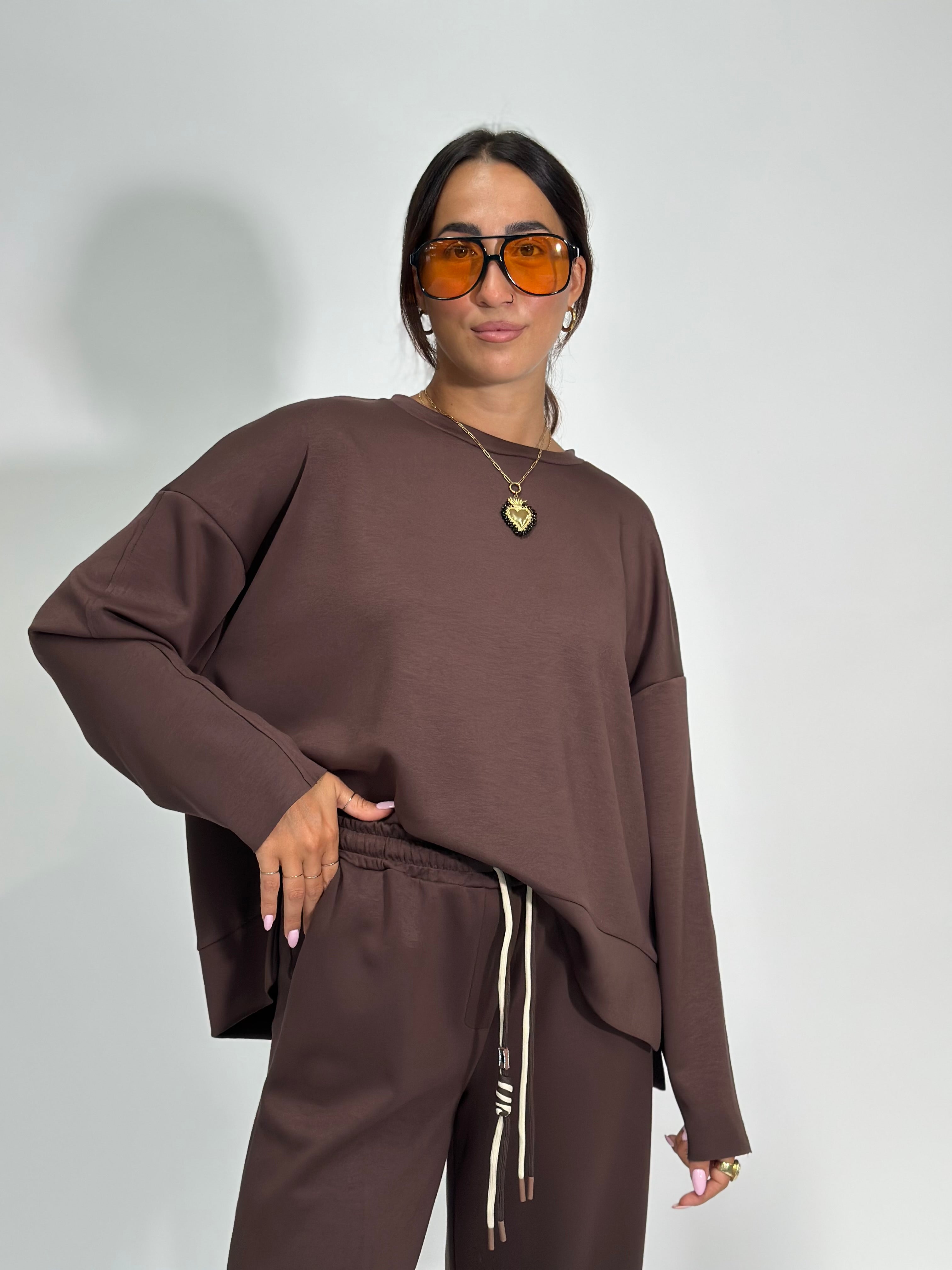Felpa viscosa 27580 MARRONE