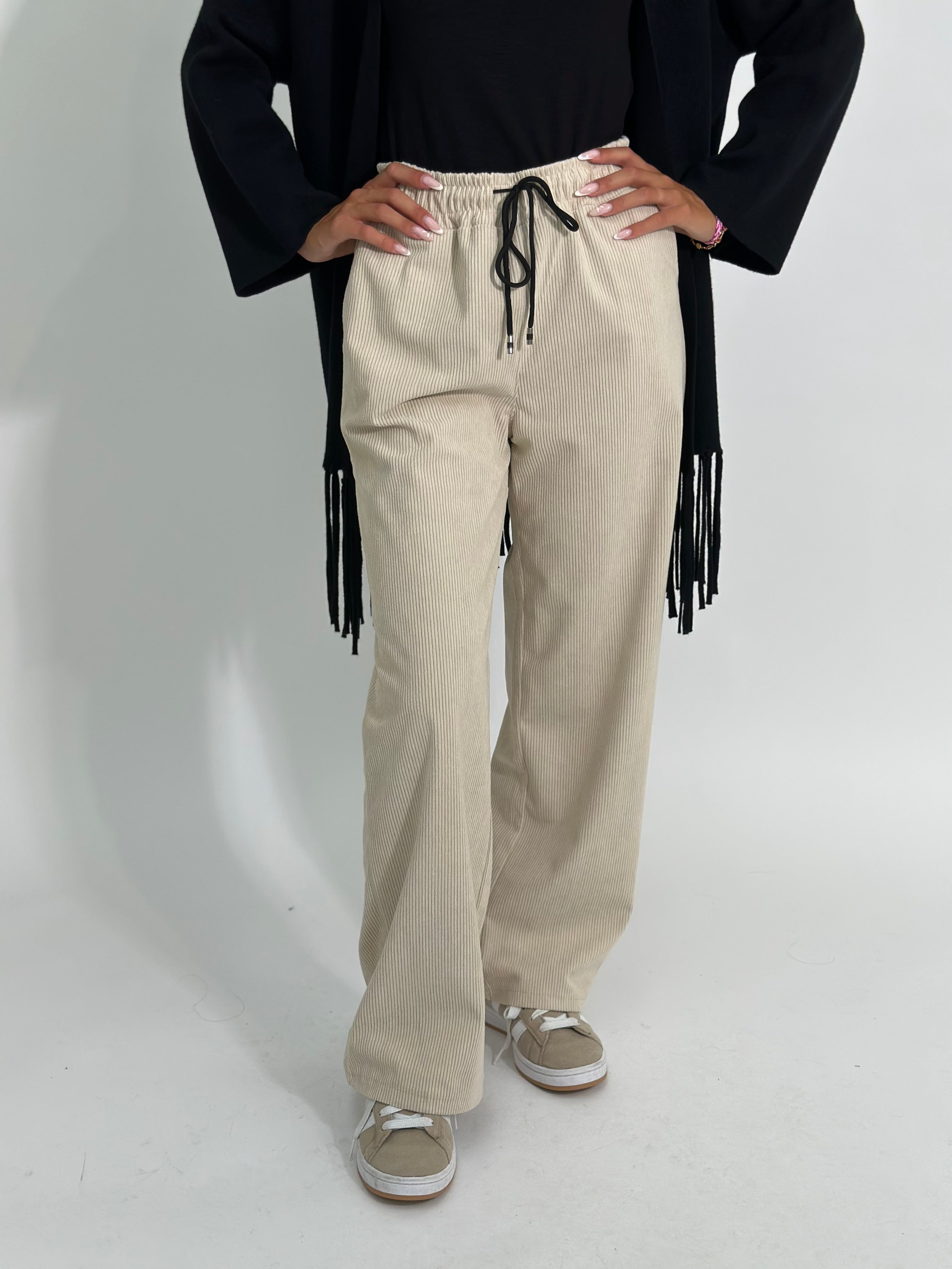Pantalone velluto 25791 PANNA