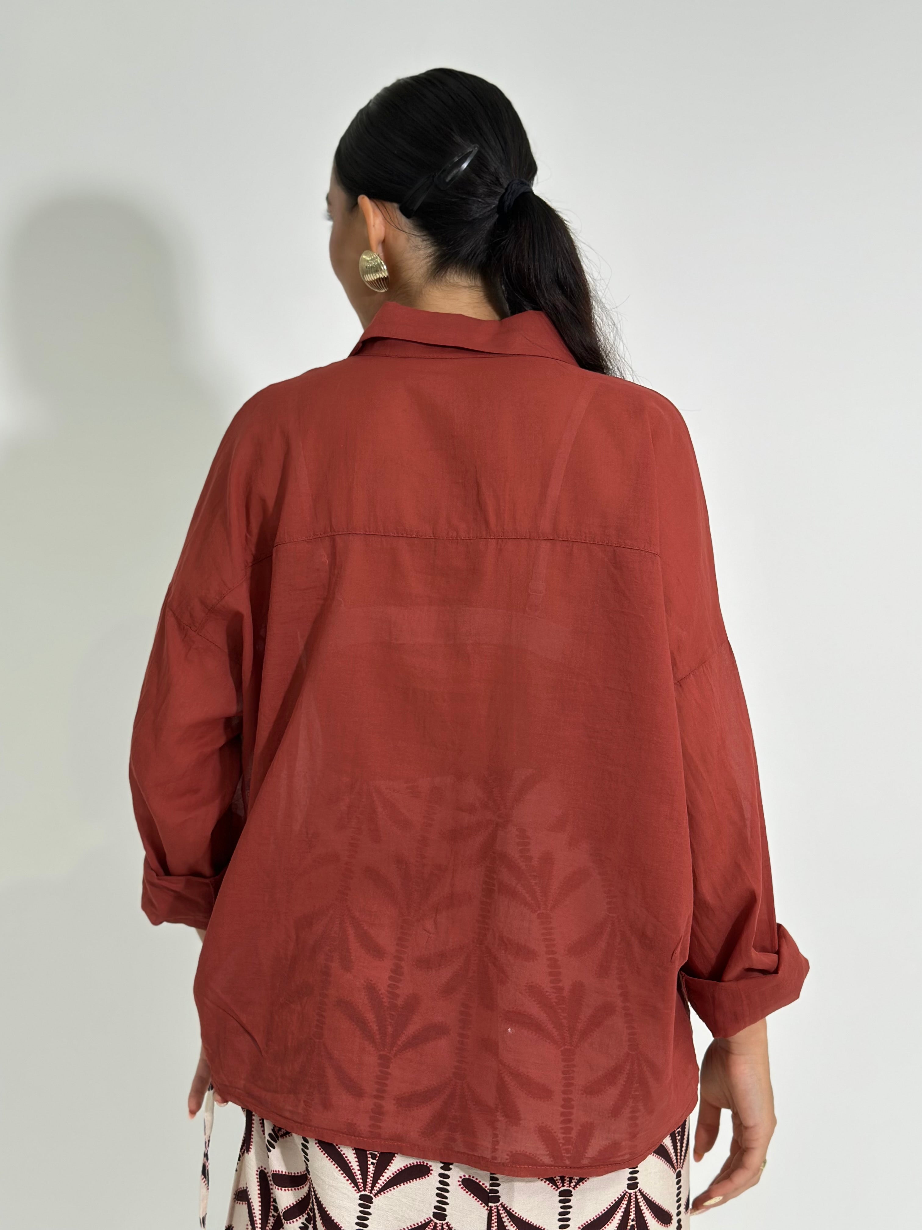 Camicia terracotta 11394