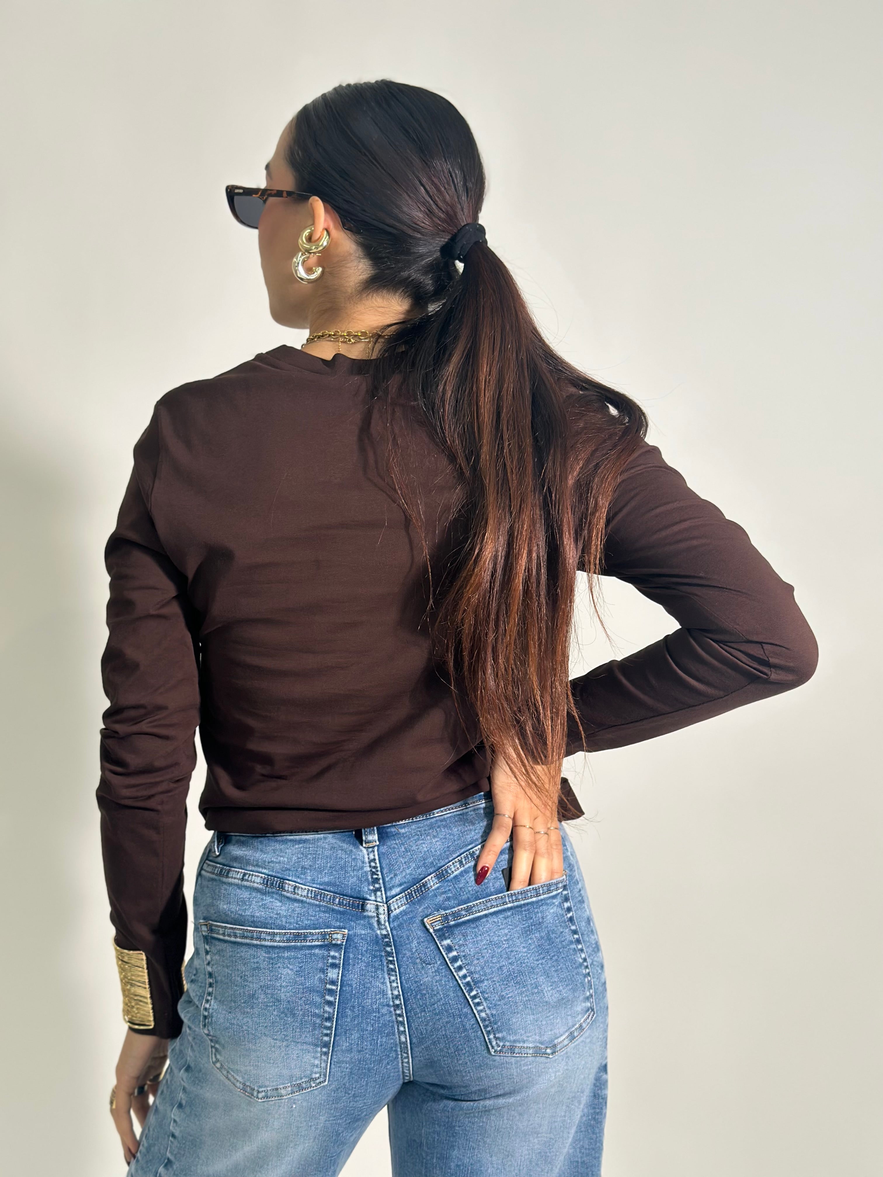 Maglia Girocollo Lumina L8157 MORO