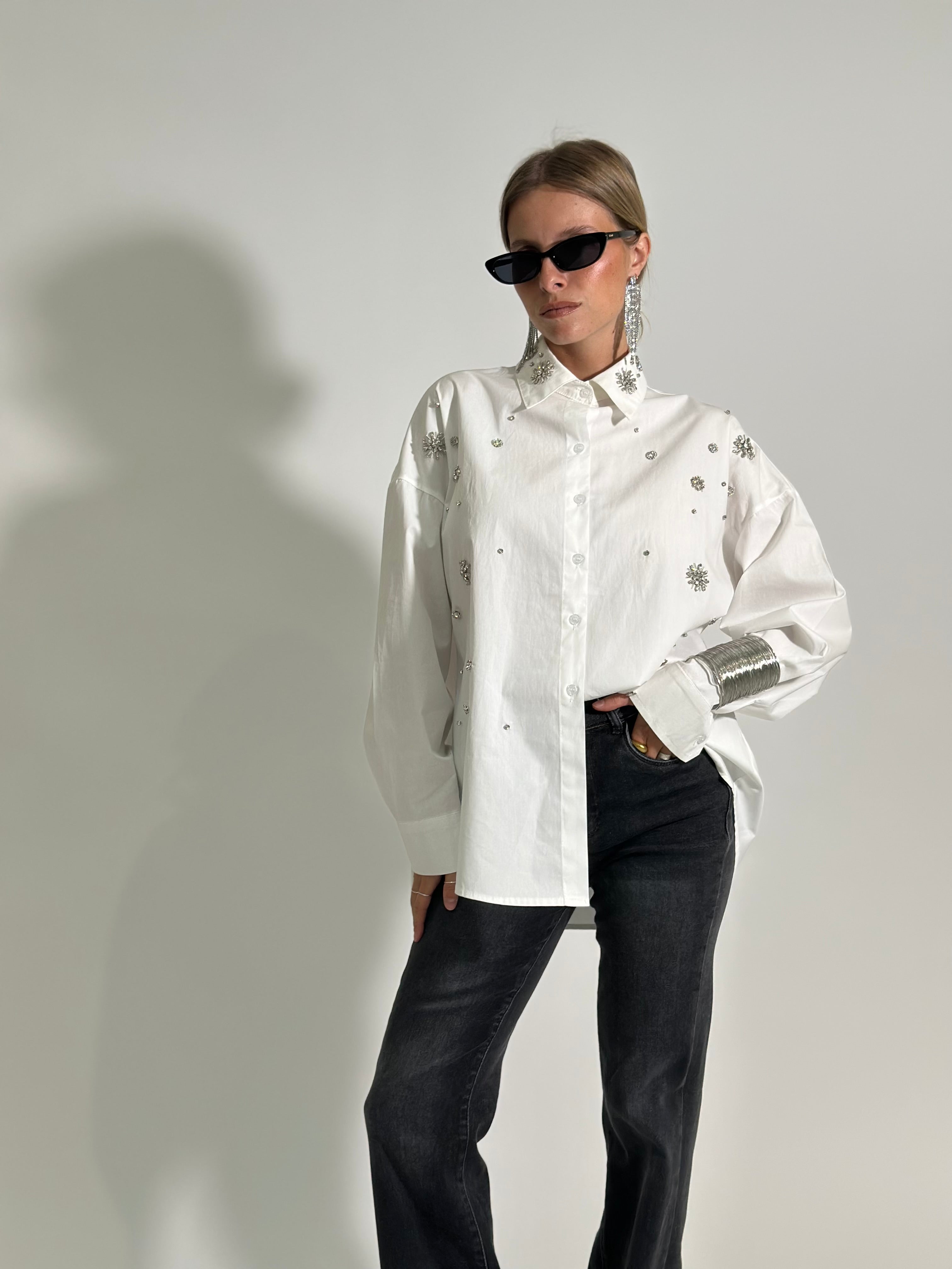 Camicia cristalli AI2478 BIANCO