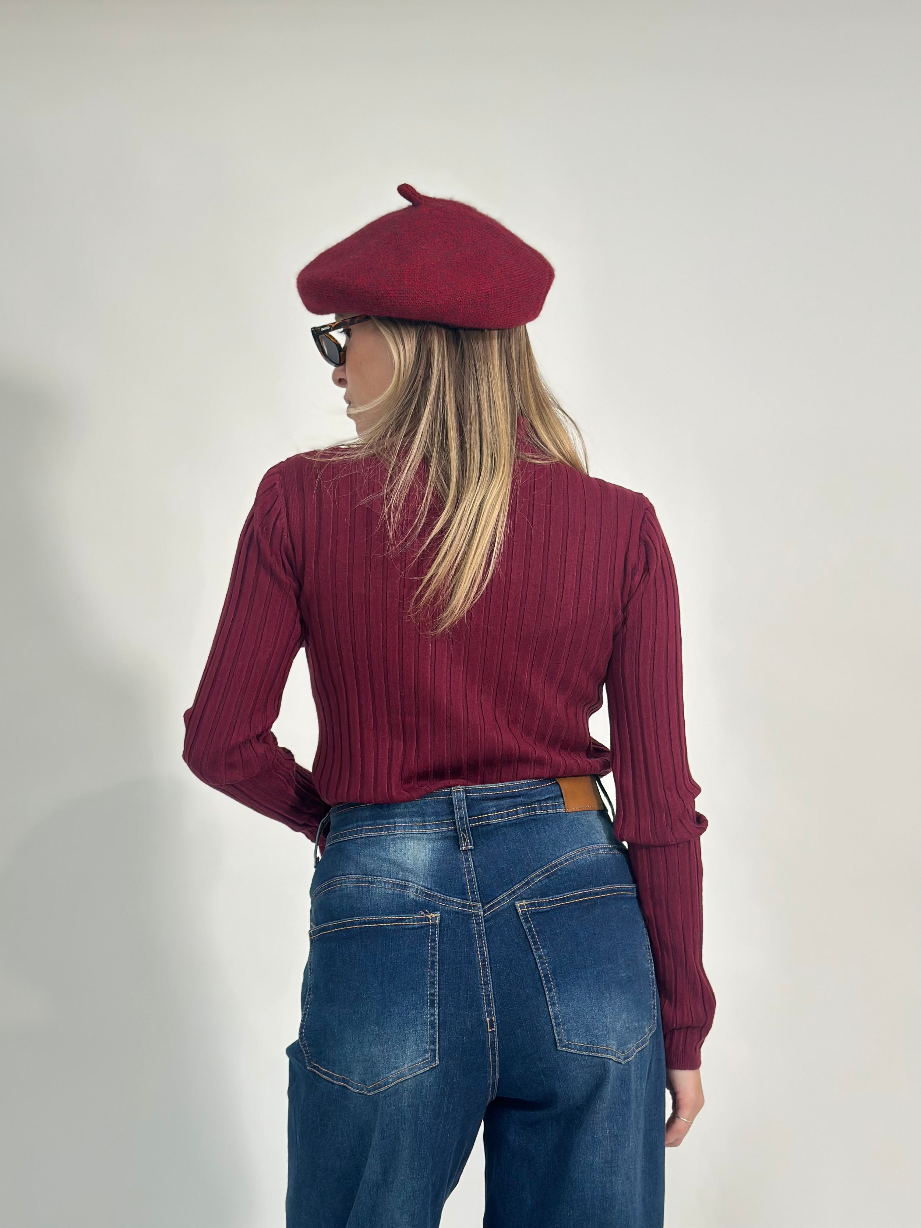 Maglia dolcevita costina 2996