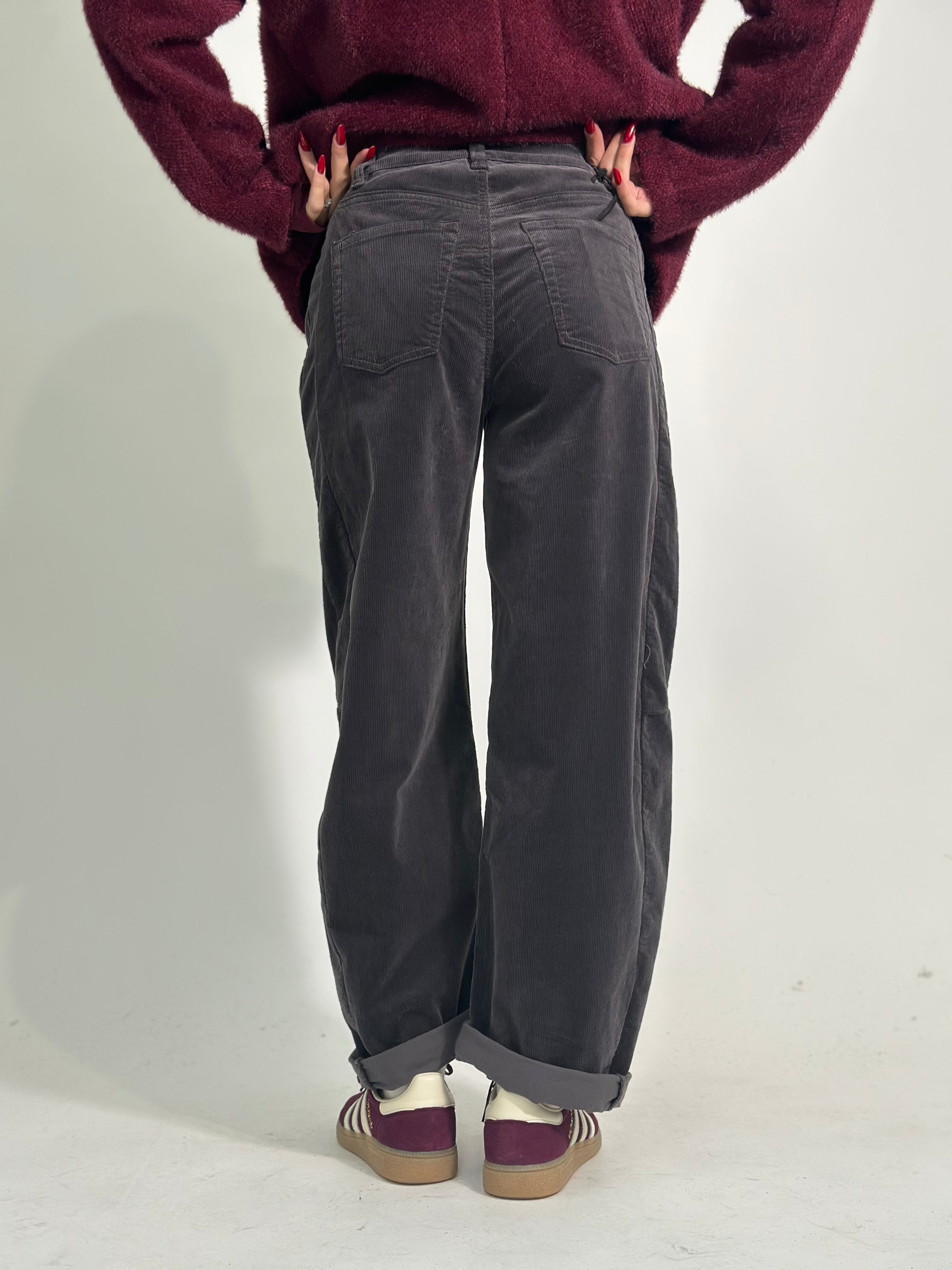 Pantalone baloon costina 9320 GRIGIO