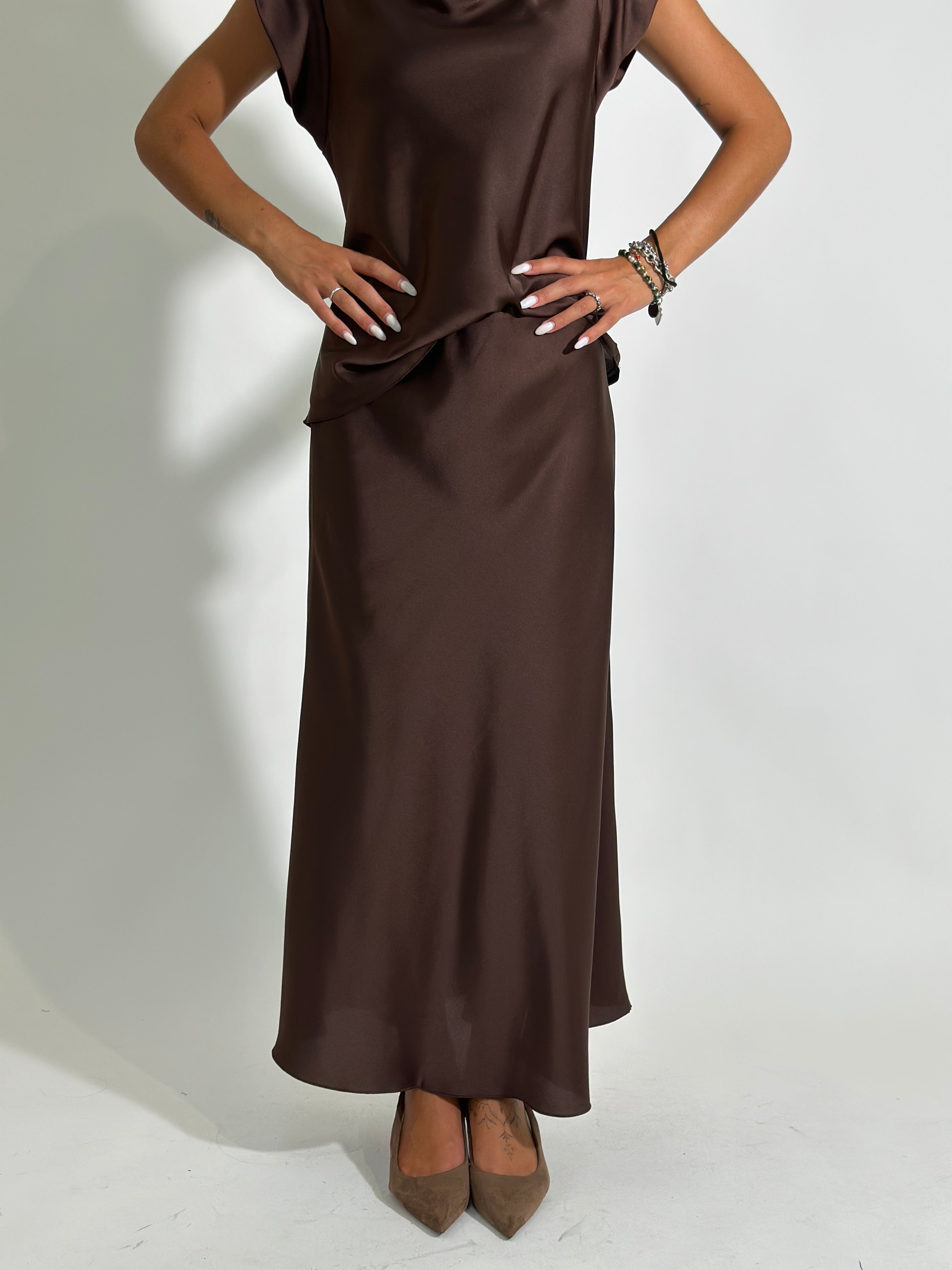 Gonna longuette satin 2236