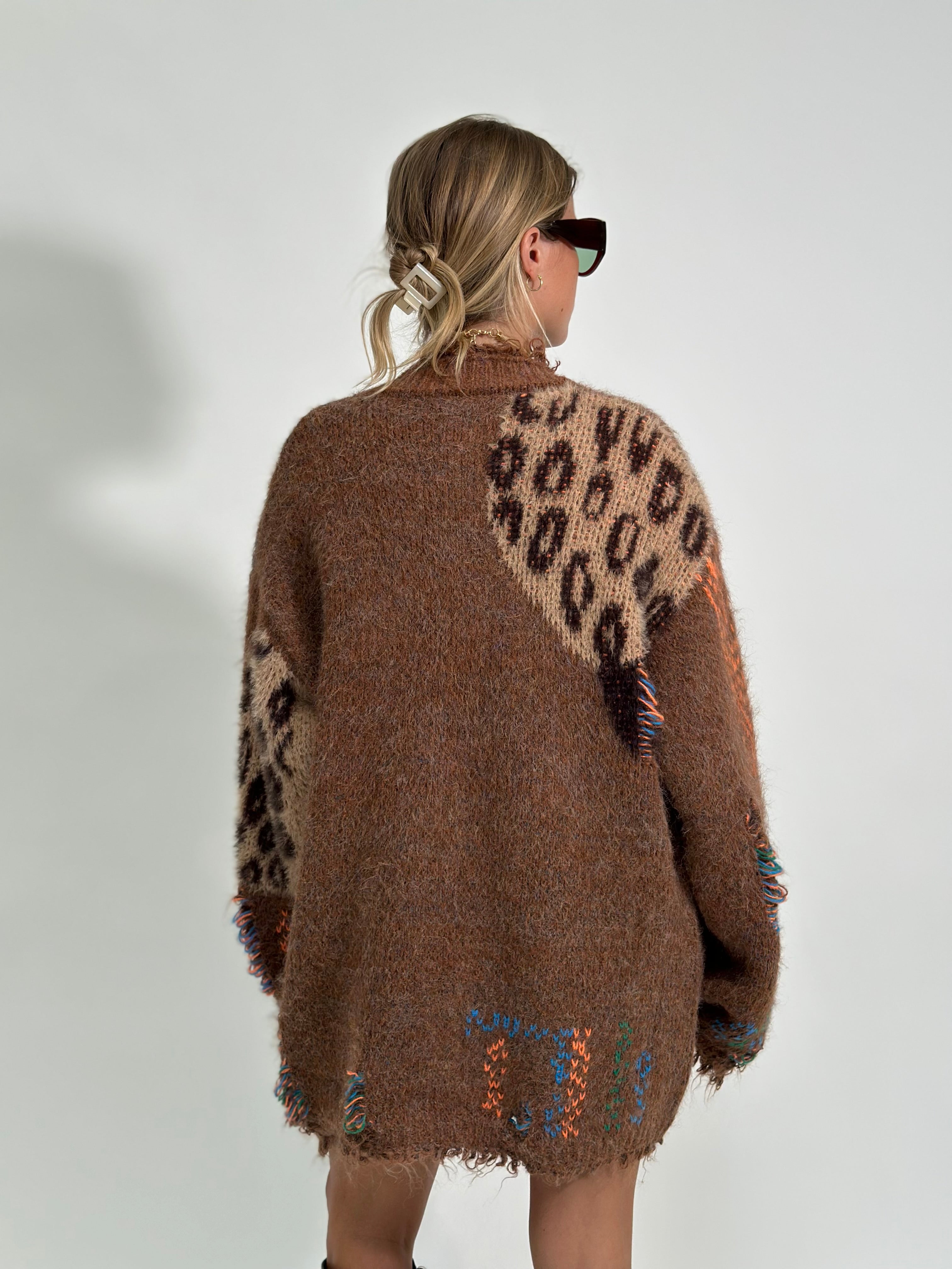 Giacca Teddy knit 2386 CAMEL