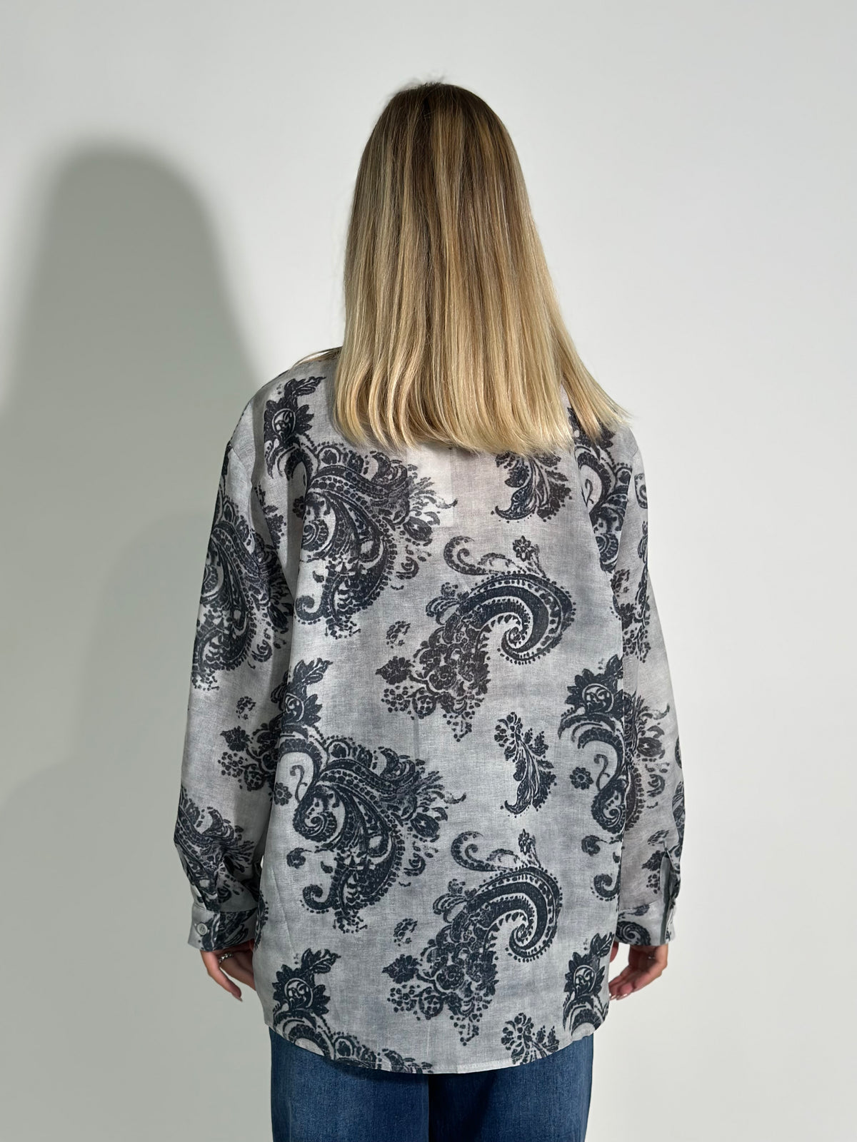 Camicia gioiello K1754 BLU
