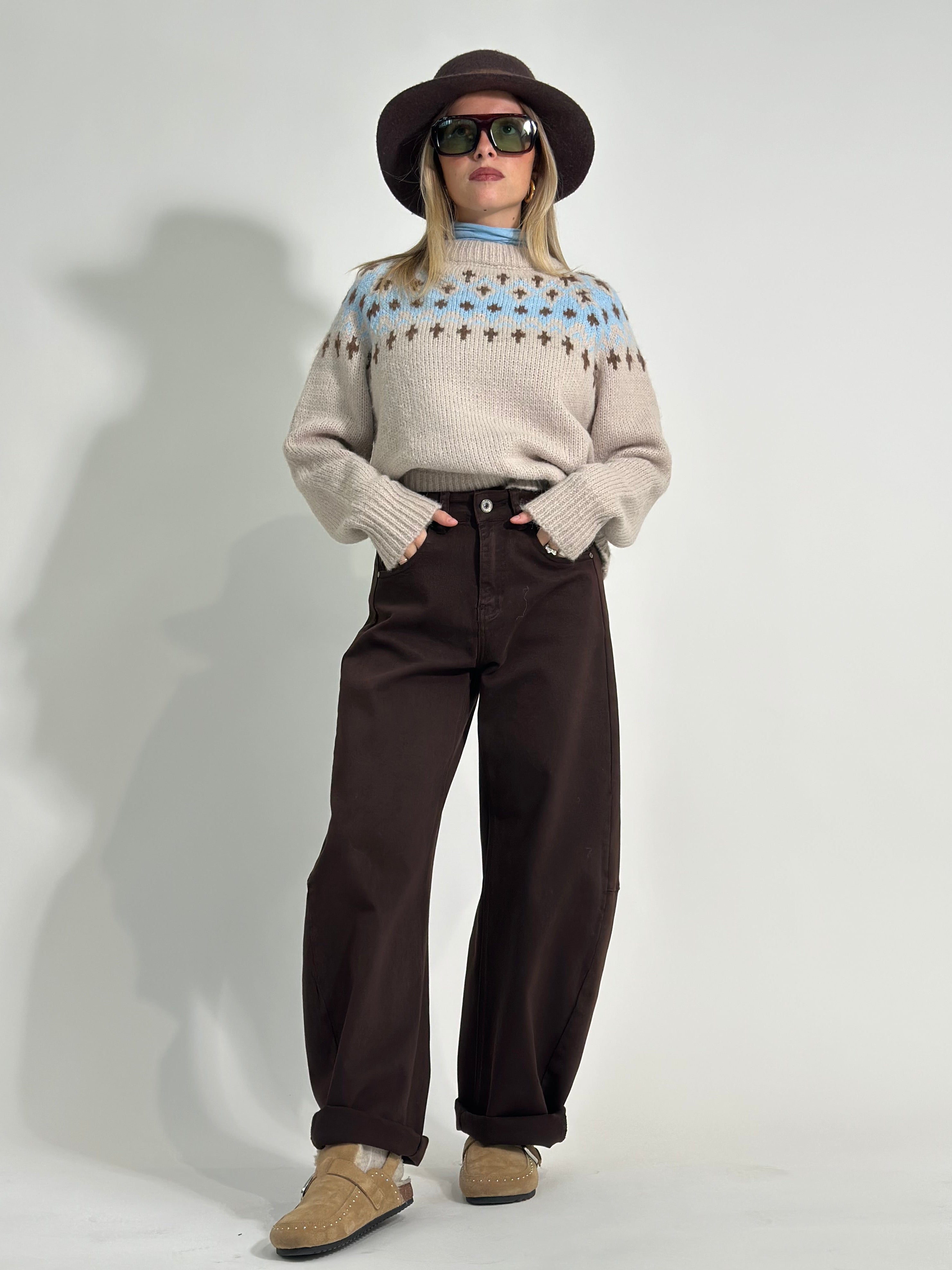 Pantalone baloon 9285 CHOCO