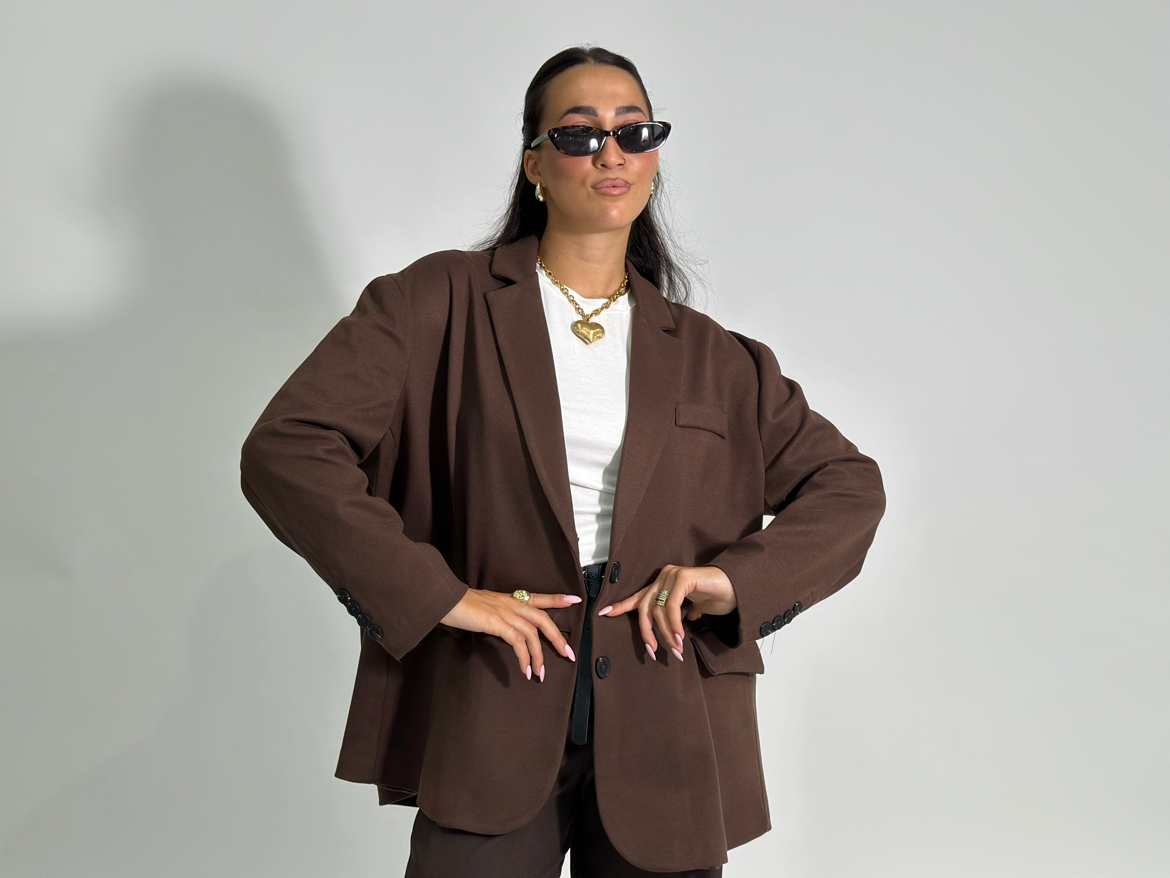 Giacca over 24371D MARRONE