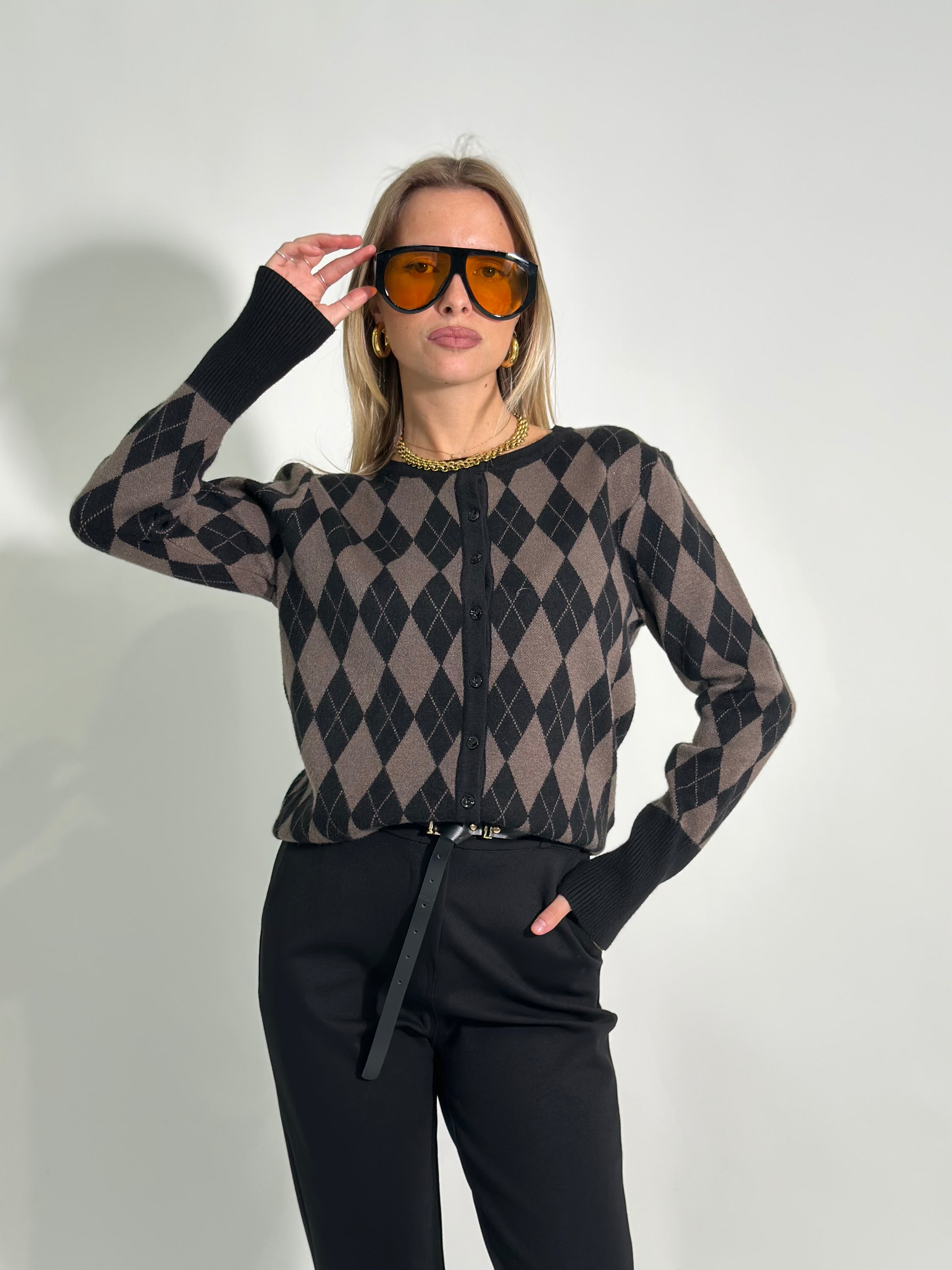 Maglia rombi 9651 MORO