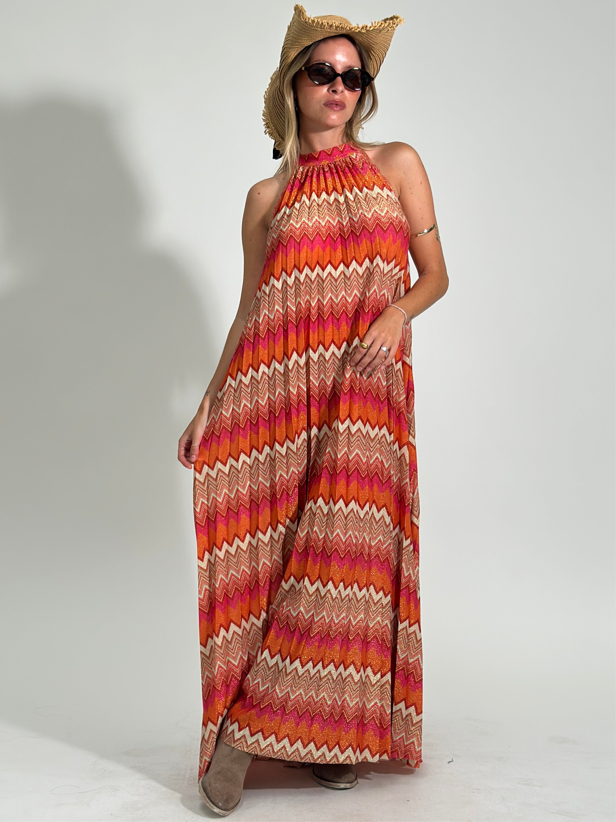 Abito lurex 1372 ARANCIO