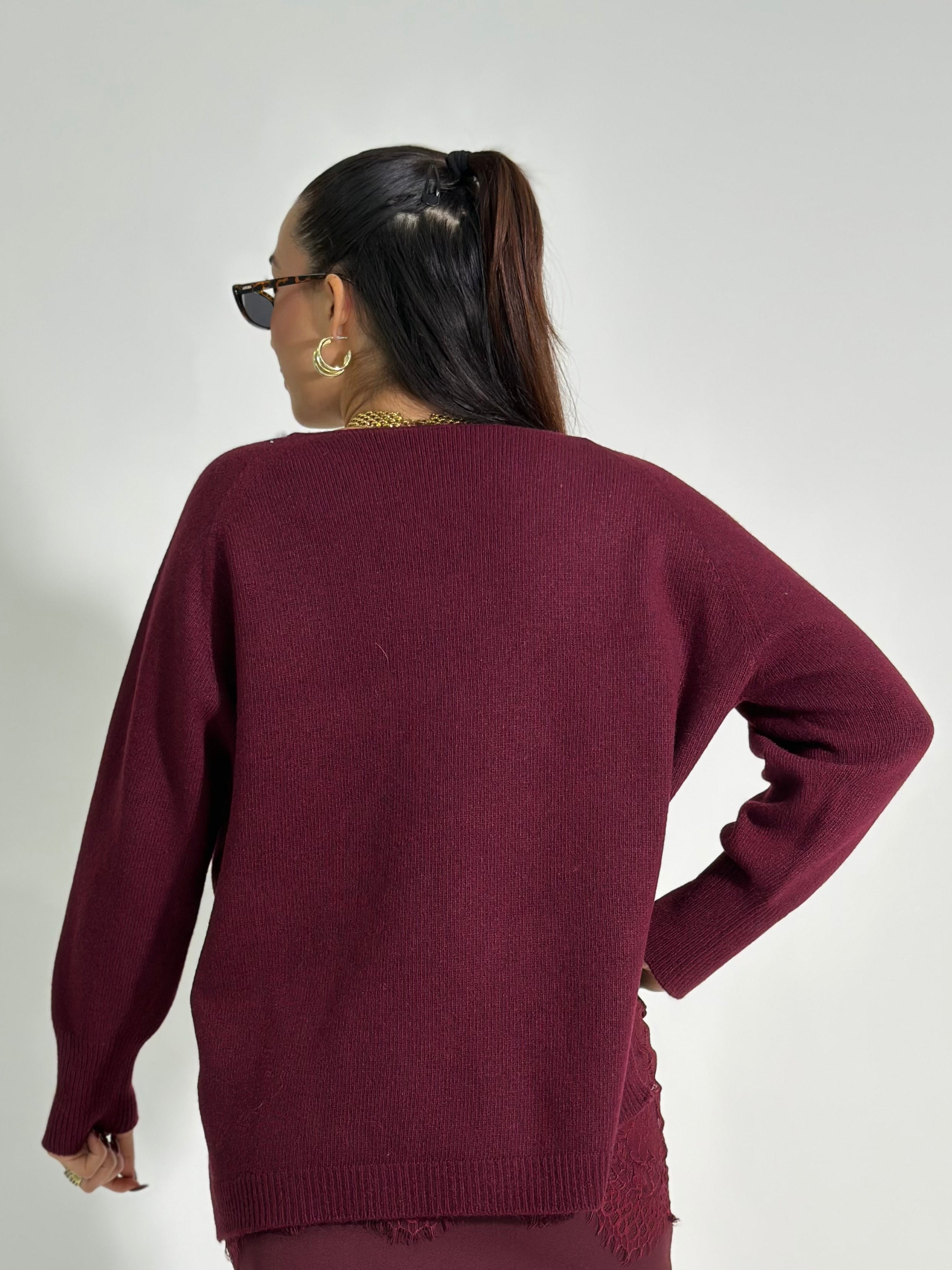 Maglia V cashmere blend 6617 3+1 OMAGGIO