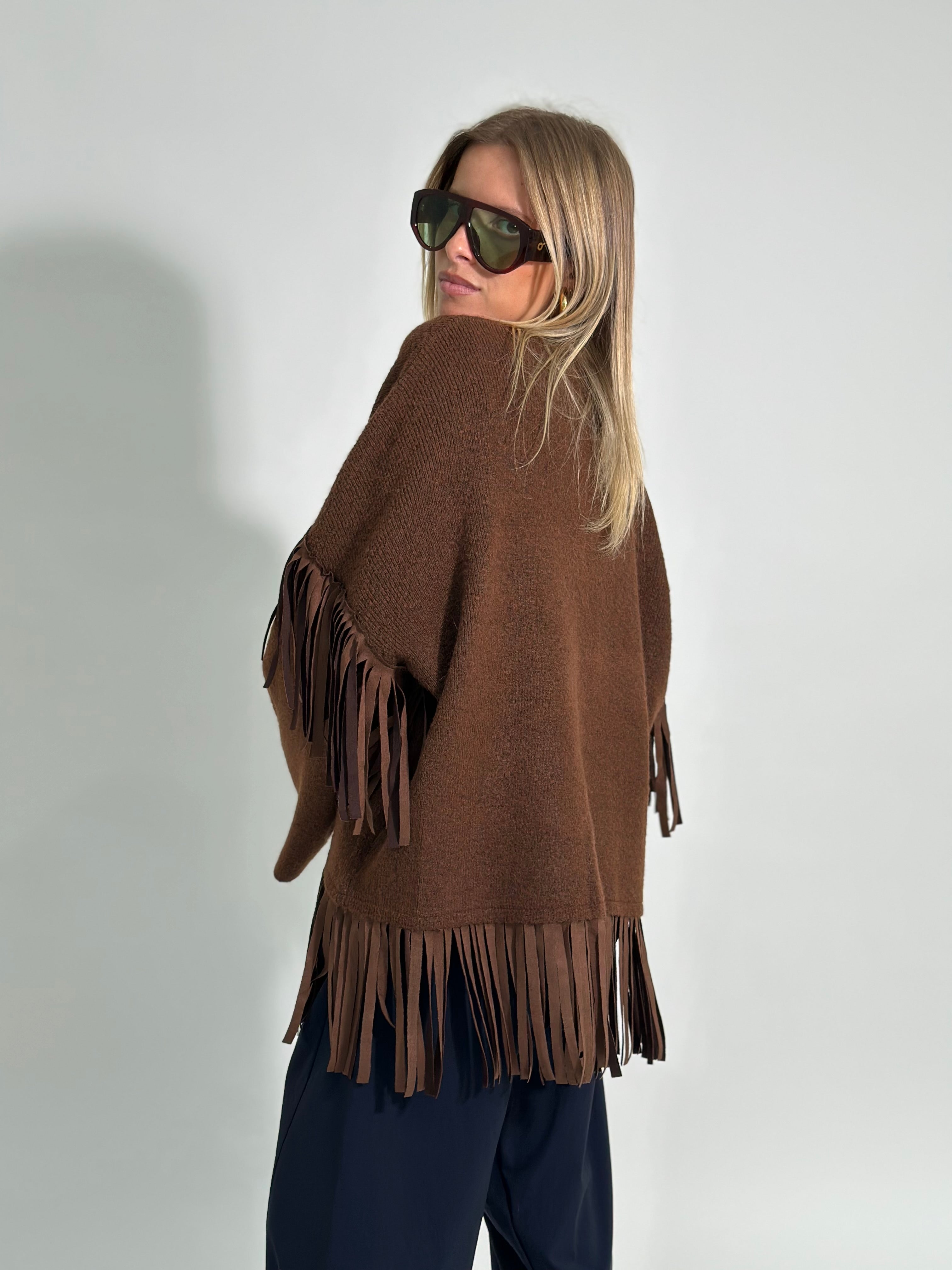 Giacca muflon frange 50310